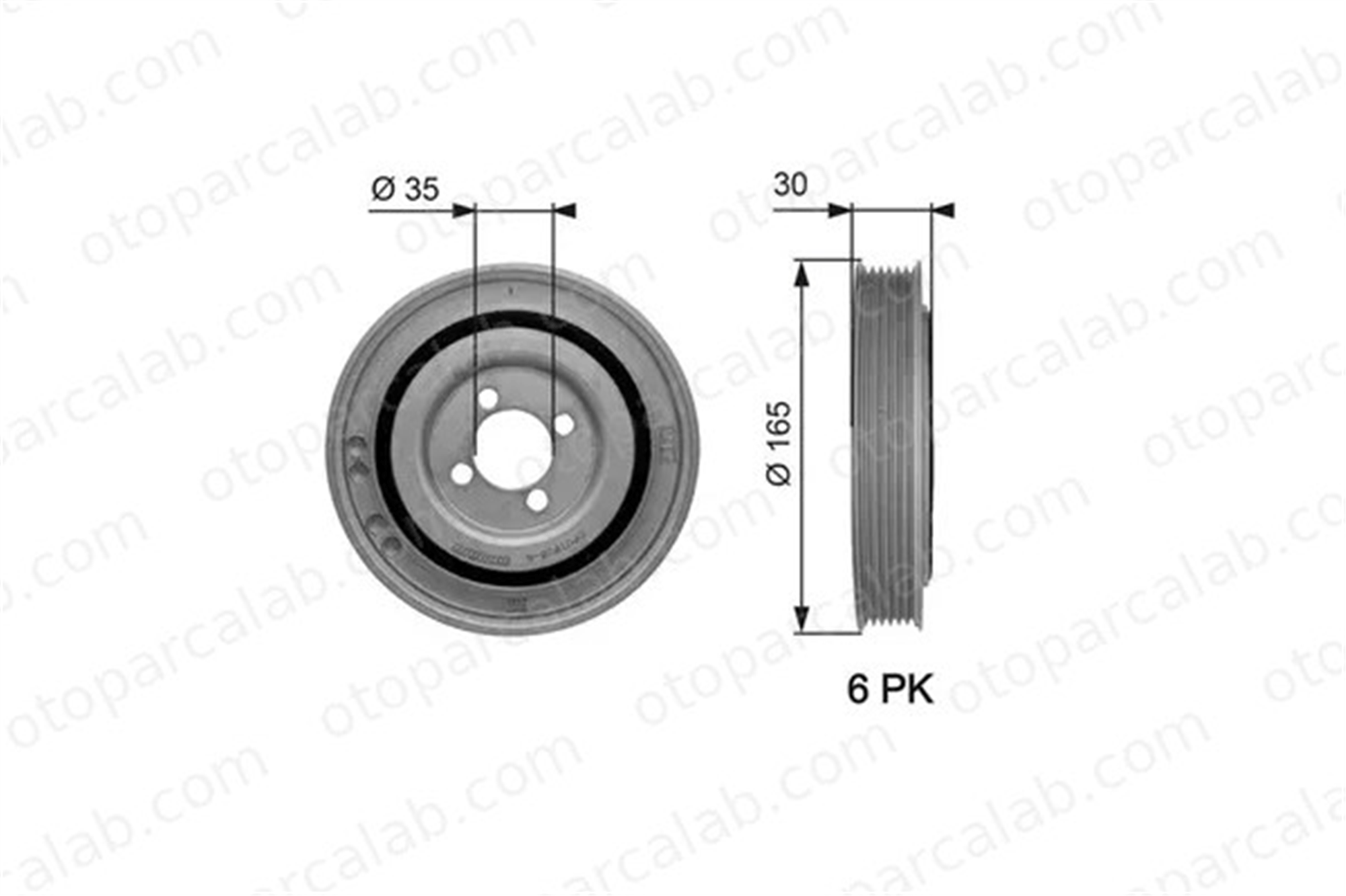GATES TVD1032 Krank Kasnak FIAT PANDA PUNTO 55200498 46819147