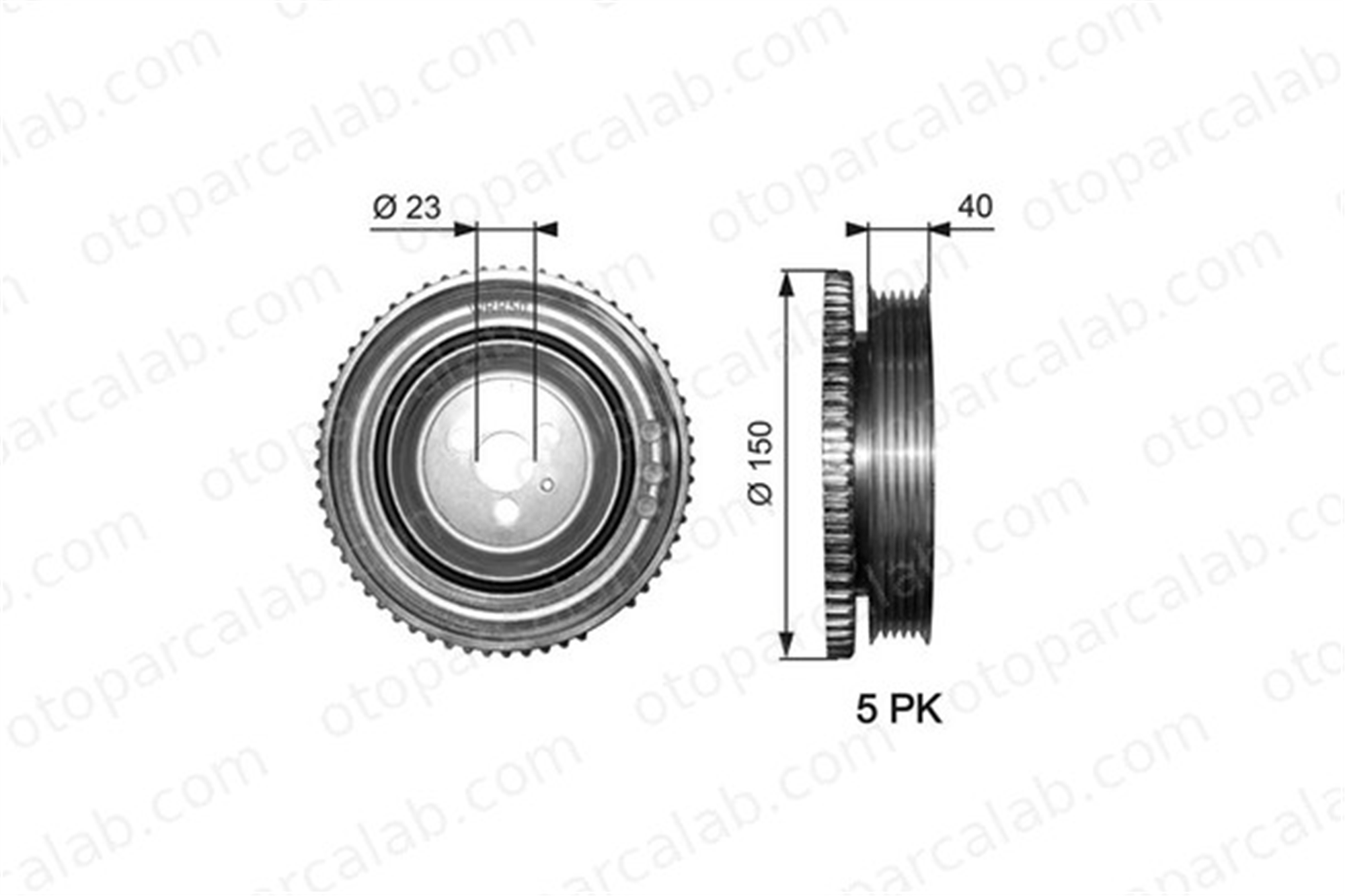 GATES TVD1052 Krank Kasnak ALFA ROMEO MITO FIAT PUNTO 46548458 46791865