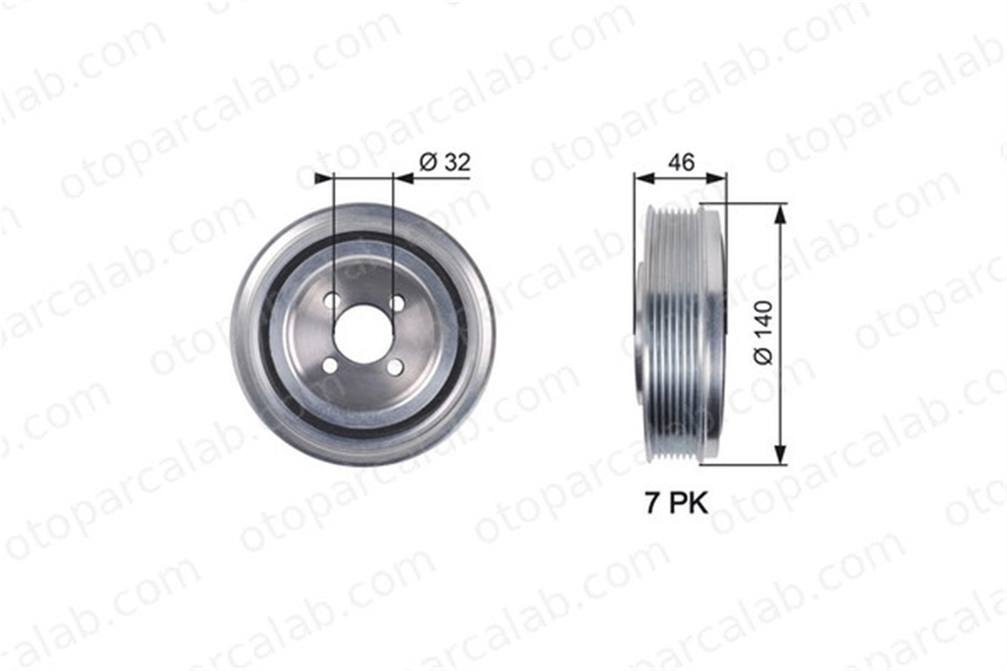 GATES TVD1078 Krank Kasnak IVECO DAILY IV Panelvan/Van DAILY IV Platform şasi 504017415 504078435