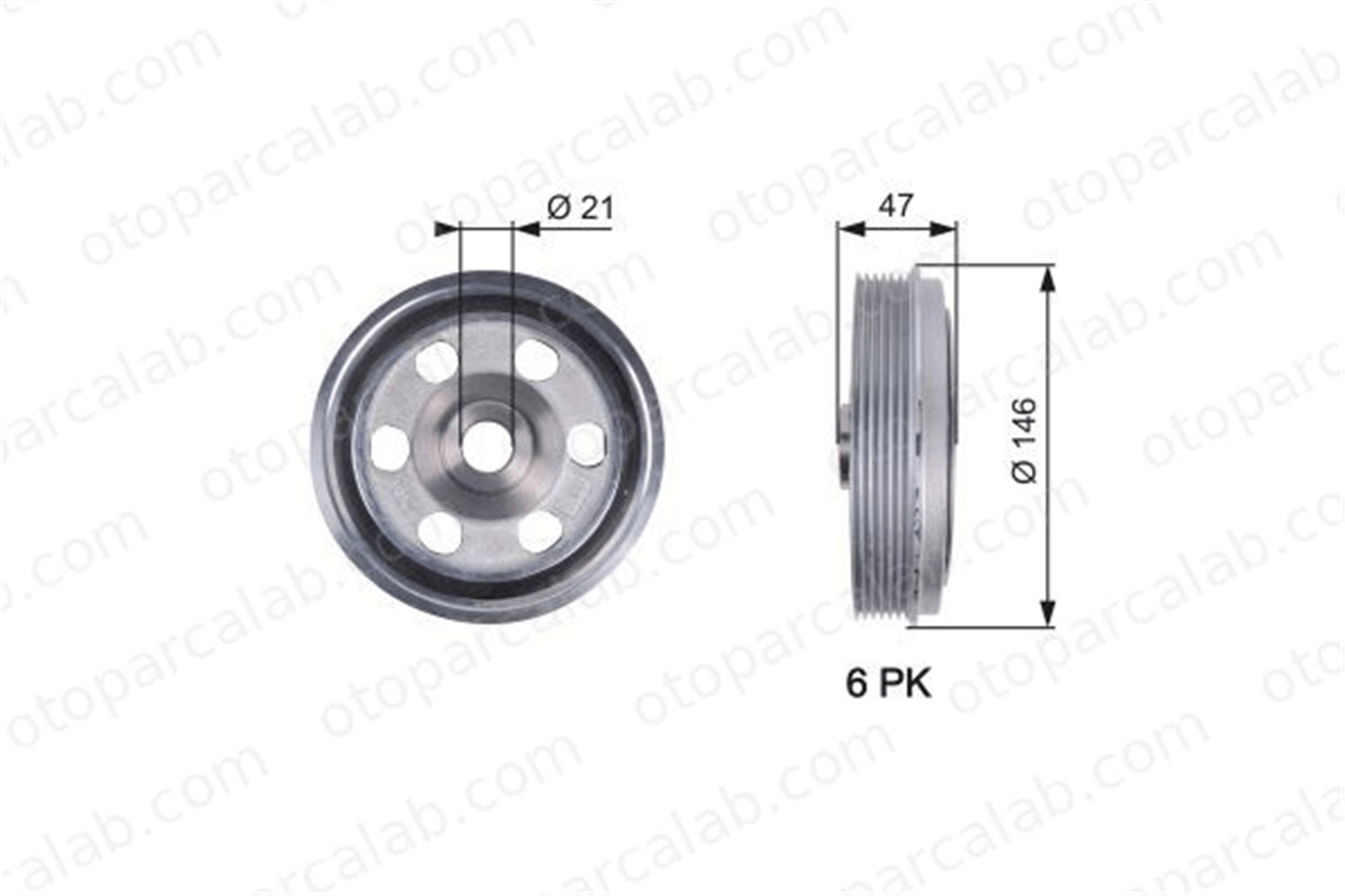 GATES TVD1082 Krank Kasnağı FIAT DUCATO Minibüs/Otobüs DUCATO Panelvan/Van 515N8 0515.N8