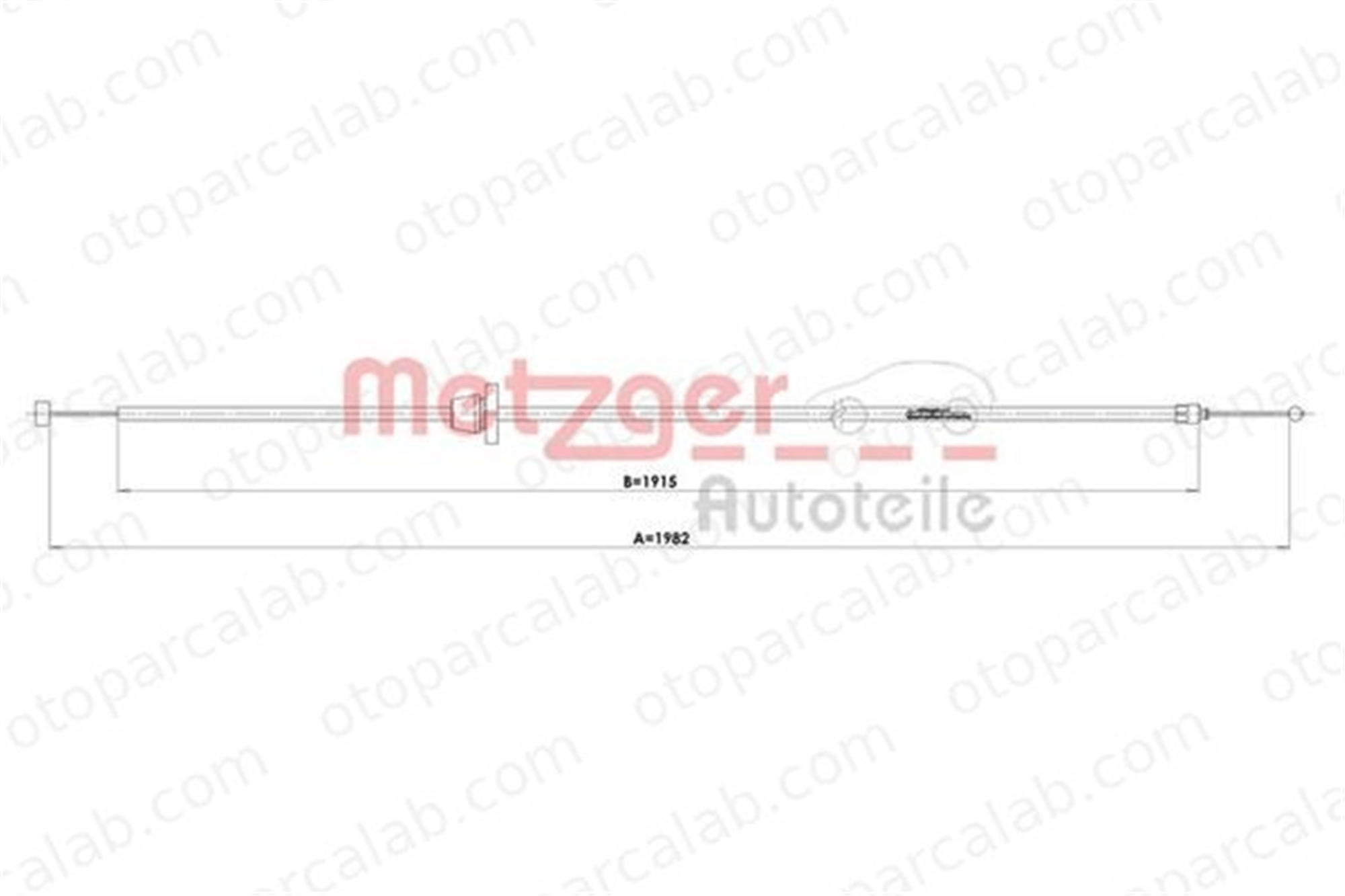 GKL 342543 Motor Kaput Açma Teli MERCEDES-BENZ C-SERISI C-SERISI T-Model A2028800059 2028800059