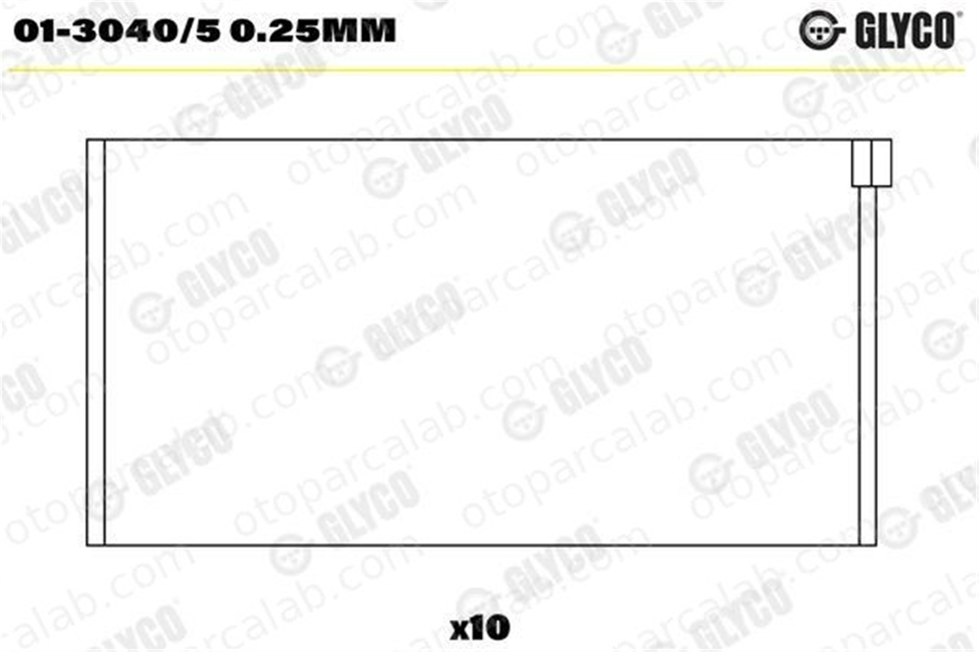 GLYCO 01-3040/5 0.25mm Kol Yatak (0.25) MERCEDES-BENZ 123 Sedan 123 T-Model 130405025mm 6150382910