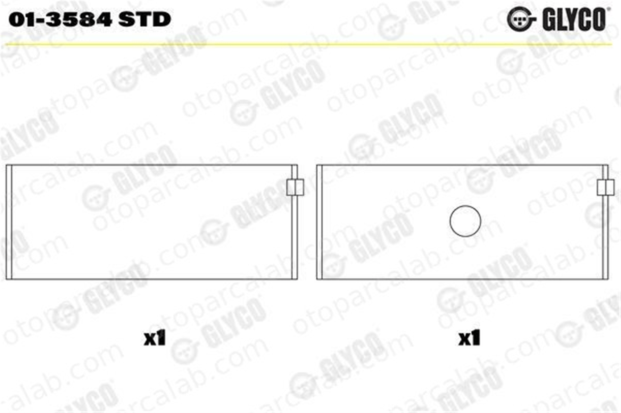 GLYCO 01-3584 STD Kol Yatak (STD) MERCEDES-BENZ 124 Sedan T1 Minibüs/Otobüs 13584STD 6010300060
