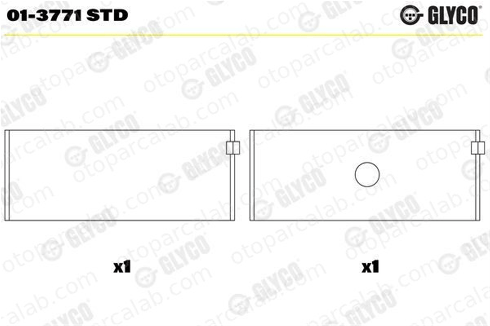 GLYCO 01-3771 STD Kol Yatak (STD) MERCEDES-BENZ 124 Sedan T1 Minibüs/Otobüs 13771STD 6010301560
