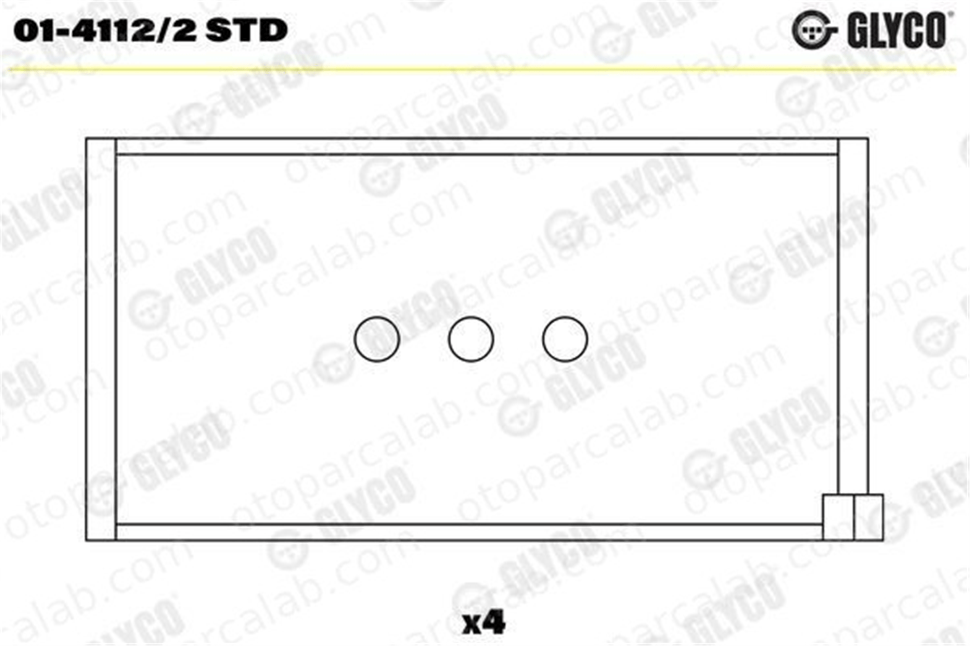 GLYCO 01-4112/2 STD Kol Yatak (STD) FIAT 126 CINQUECENTO 01-4112/2 STD