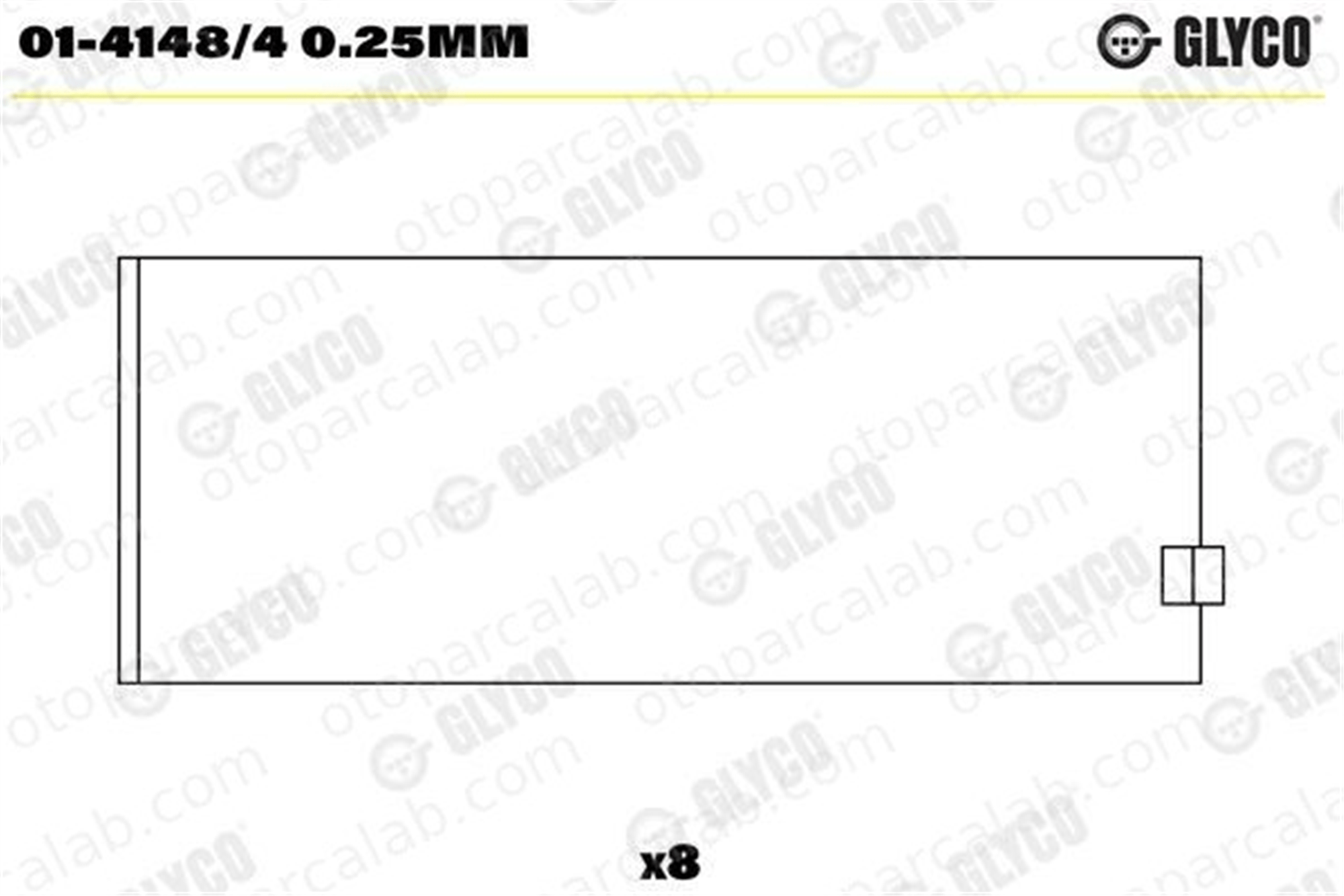 GLYCO 01-4148/4 0.25mm Kol Yatak (0.25) FORD MONDEO I MONDEO I Turnier 141484025mm 6656284