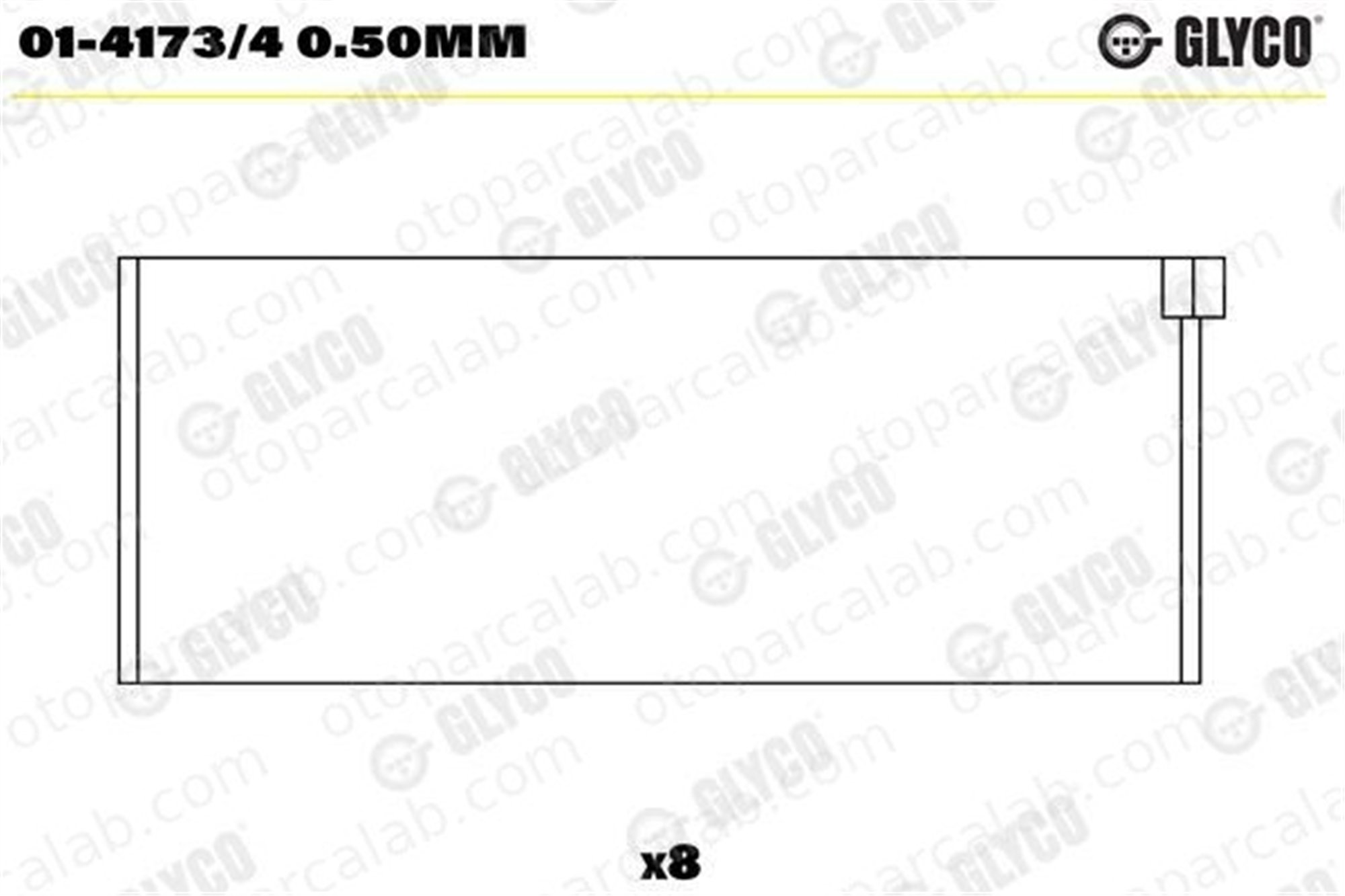 GLYCO 01-4173/4 0.50mm Kol Yatak (0.50) CITROËN BX AX 141734050mm 359863050