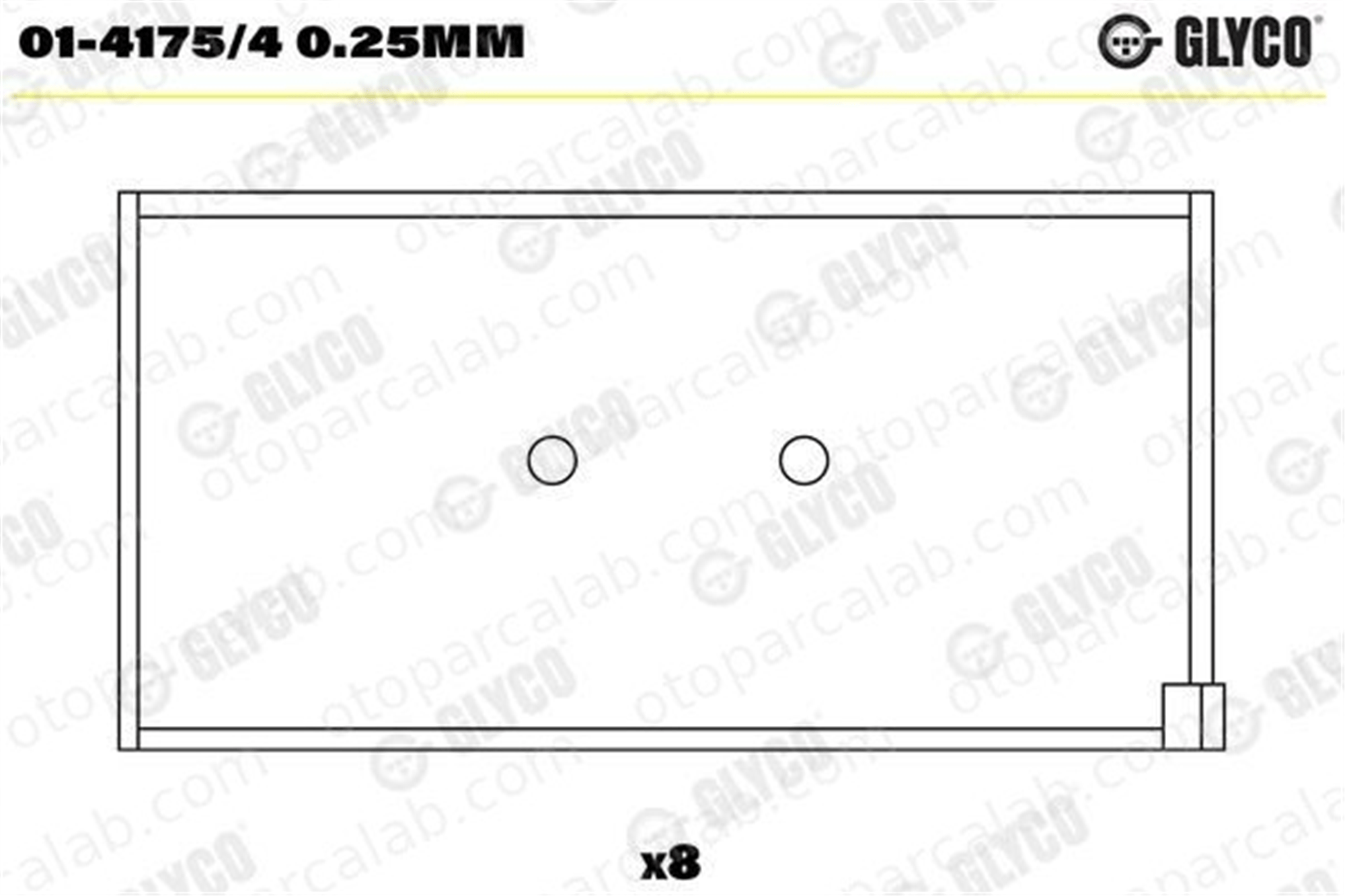 GLYCO 01-4175/4 0.25mm Kol Yatak (0.25) FIAT 132 124 Spider 4304911