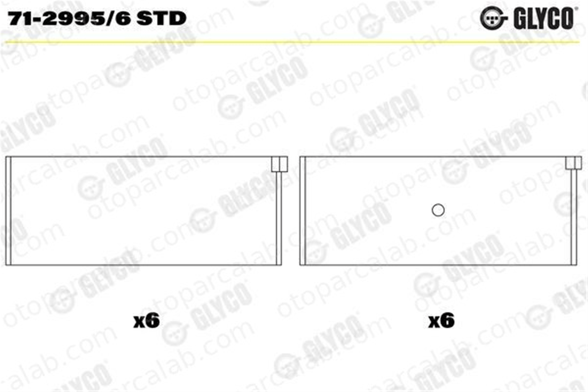 GLYCO 71-2995/6 STD Kol Yatak (STD) MERCEDES-BENZ S-SERISI 123 Sedan 7129956STD 1100300060