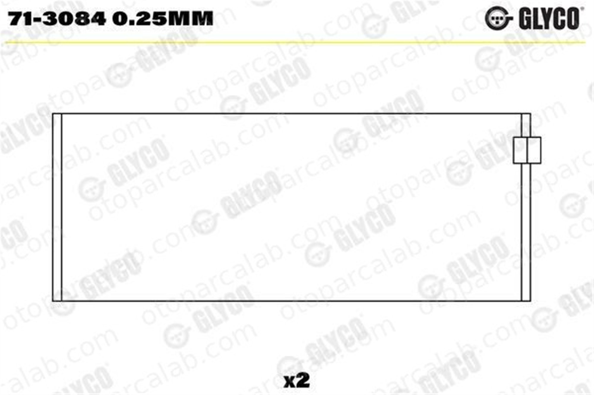 GLYCO 71-3084/4 0.50mm Kol Yatak (0.50) AUDI 80 B1 Sedan VW SCIROCCO 56105707 35198503