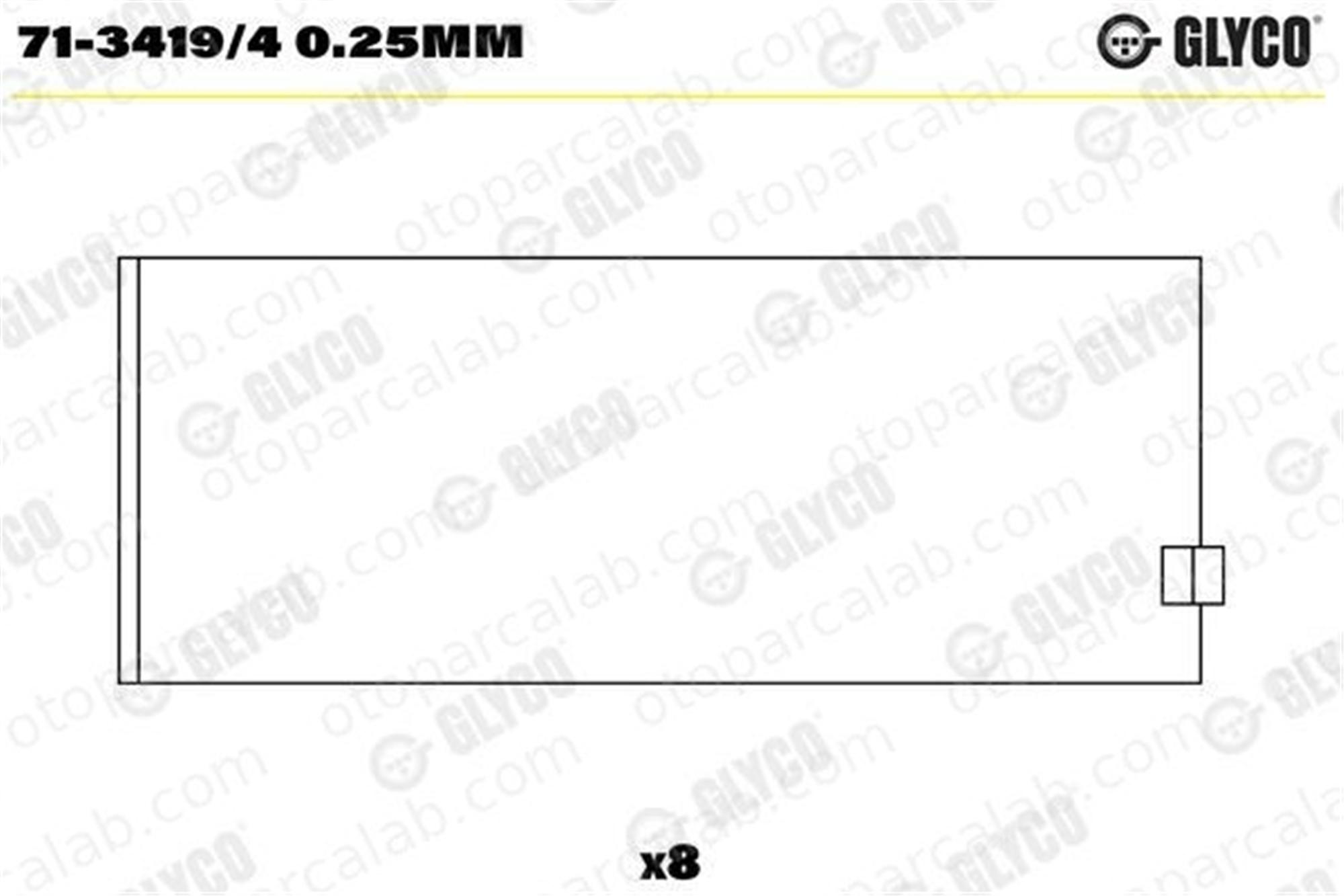 GLYCO 71-3419/4 0.25mm Kol Yatak (0.25) BMW 3 3 Touring 7134194025mm 12805839