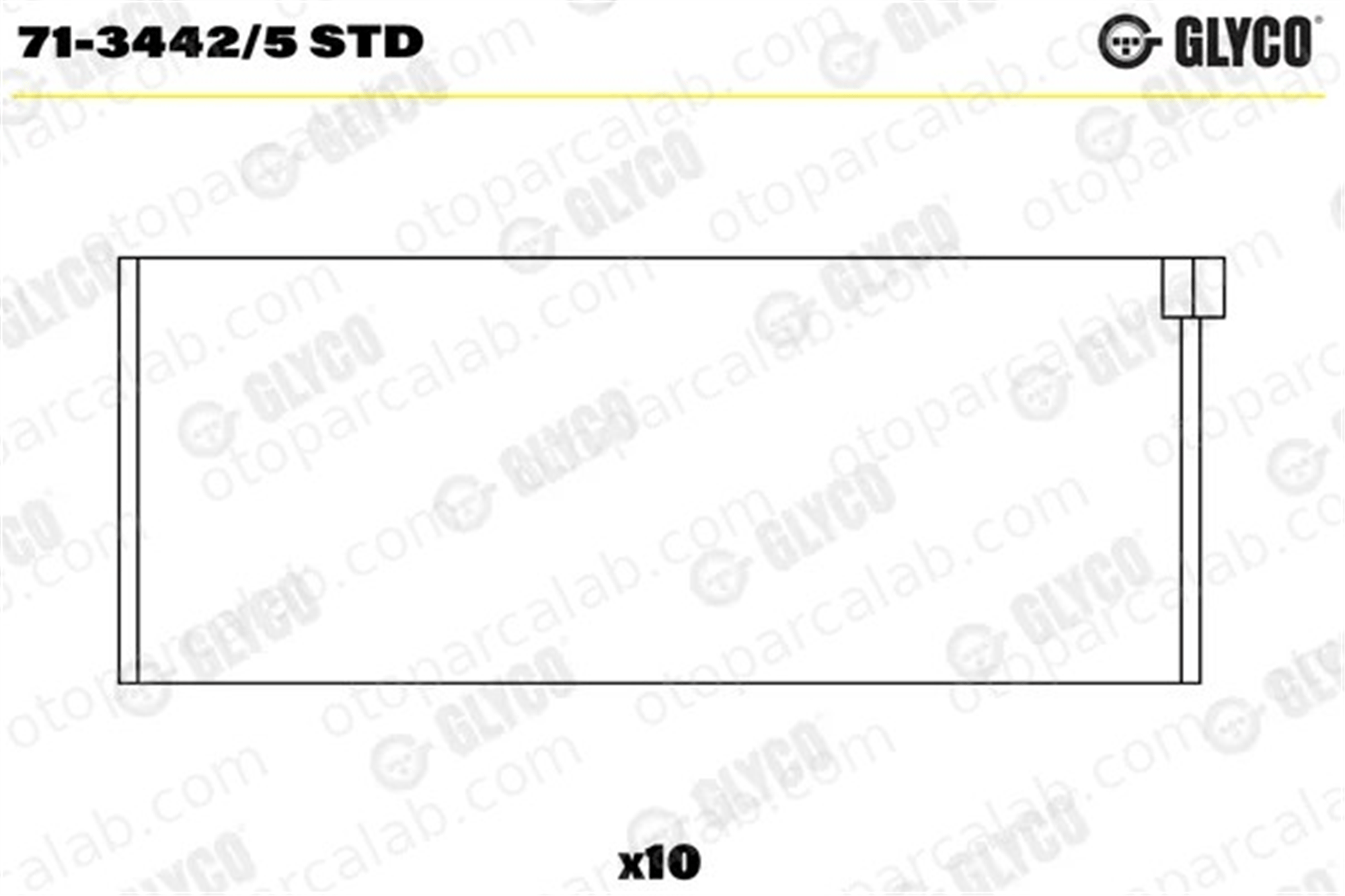 GLYCO 71-3442/5 STD Kol Yatak (STD) AUDI 100 C3 Avant 100 C3 Sedan 7134425STD 33105701