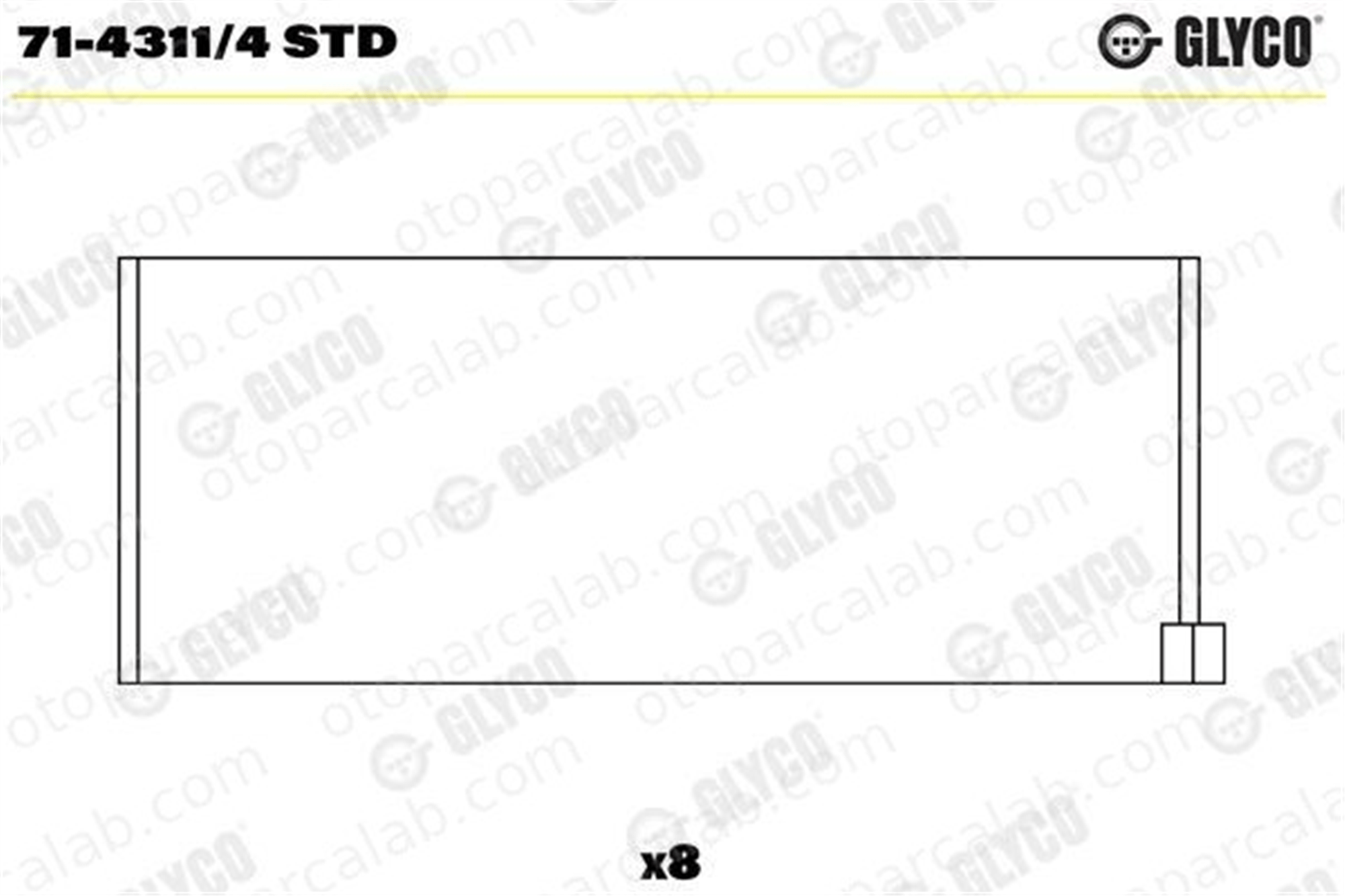 GLYCO 71-4311/4 STD Kol Yatak (STD) RENAULT 19 II Chamade 19 I 7143114STD 32828