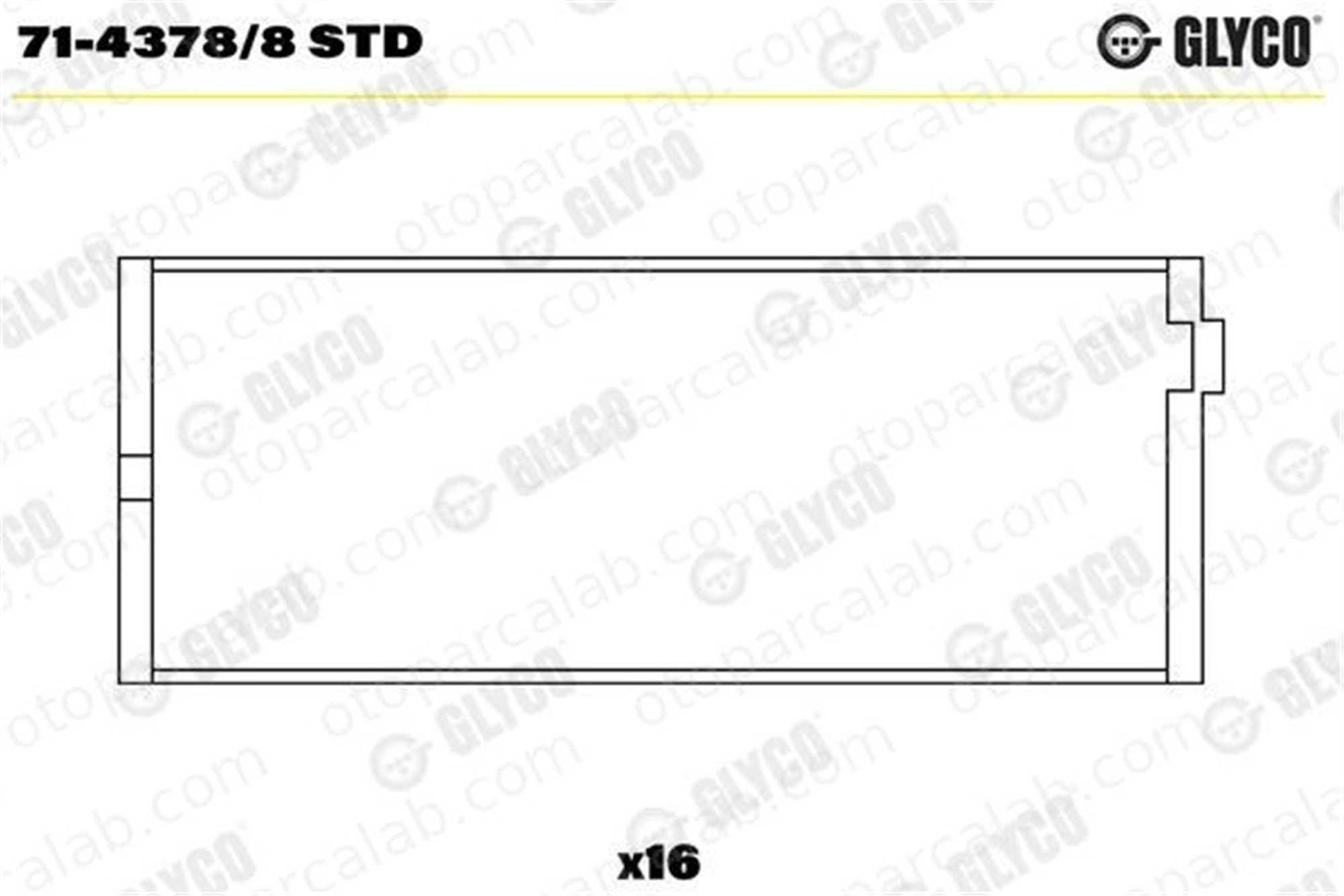 GLYCO 71-4378/8 STD Kol Yatak (STD) MORGAN PLUS EIGHT LAND ROVER DEFENDER Station Wagon 7143788STD ERR1773