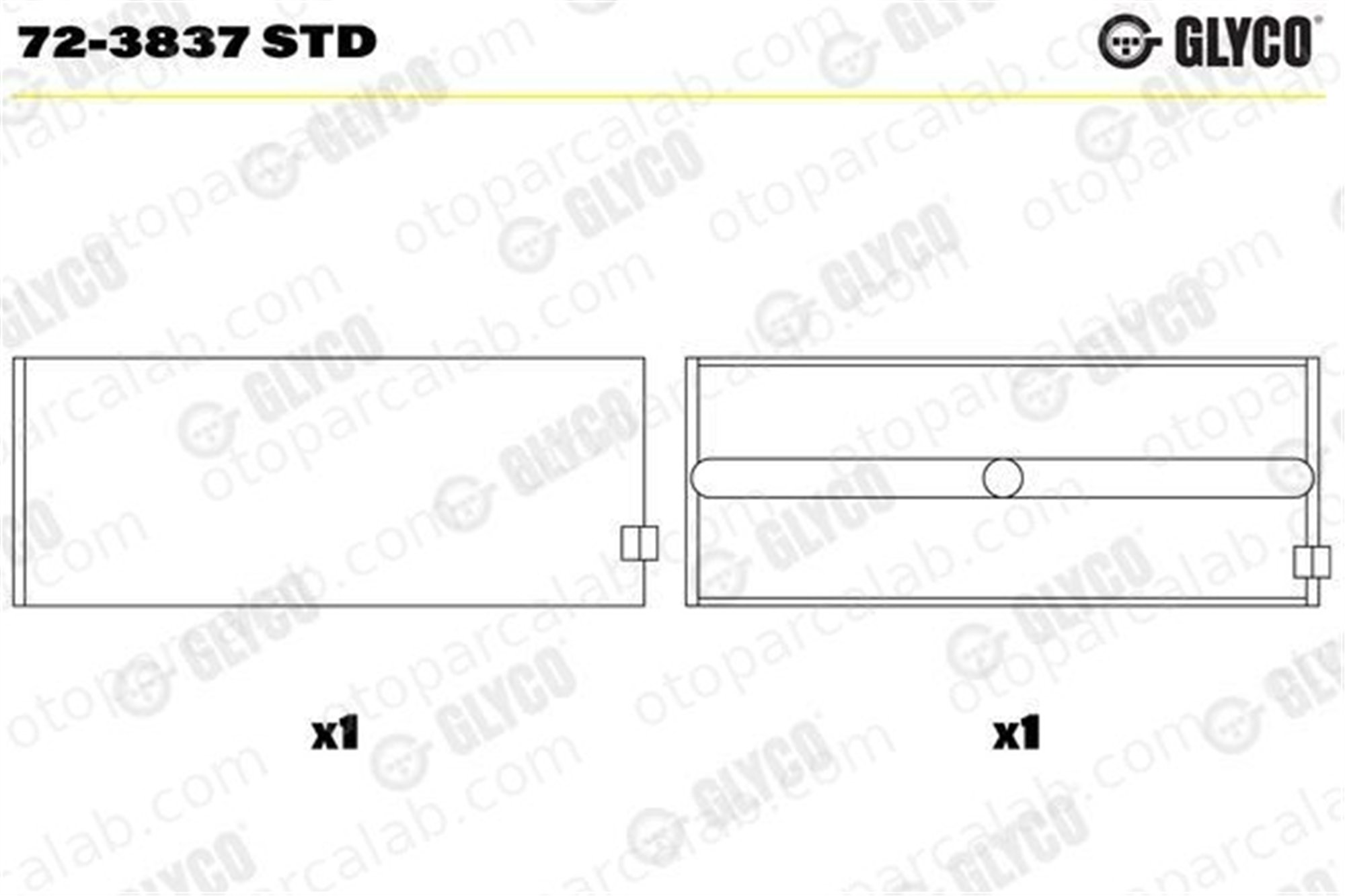 GLYCO 72-3837 STD Ana Yatak (STD) MERCEDES-BENZ ACTROS MP2 / MP3 ACTROS 5410300140 5410301740