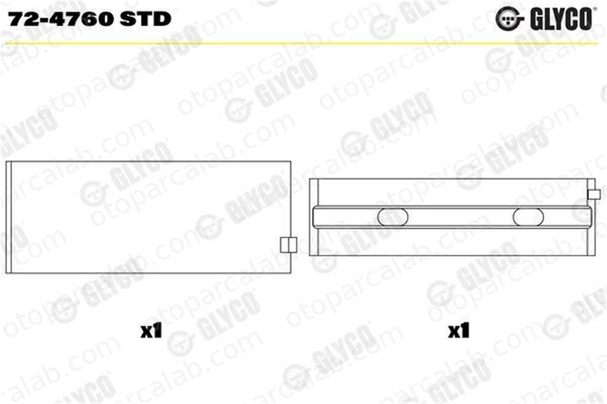 GLYCO 72-4760 STD Ana Yatak (STD) MERCEDES-BENZ ATEGO 2 ATEGO A9060332402 9060334001