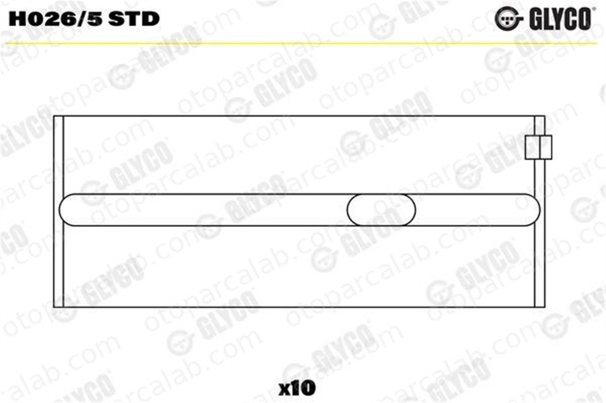 GLYCO H026/5 STD Ana Yatak (STD) VW POLO Coupe POLO II H0265STD 26105561B