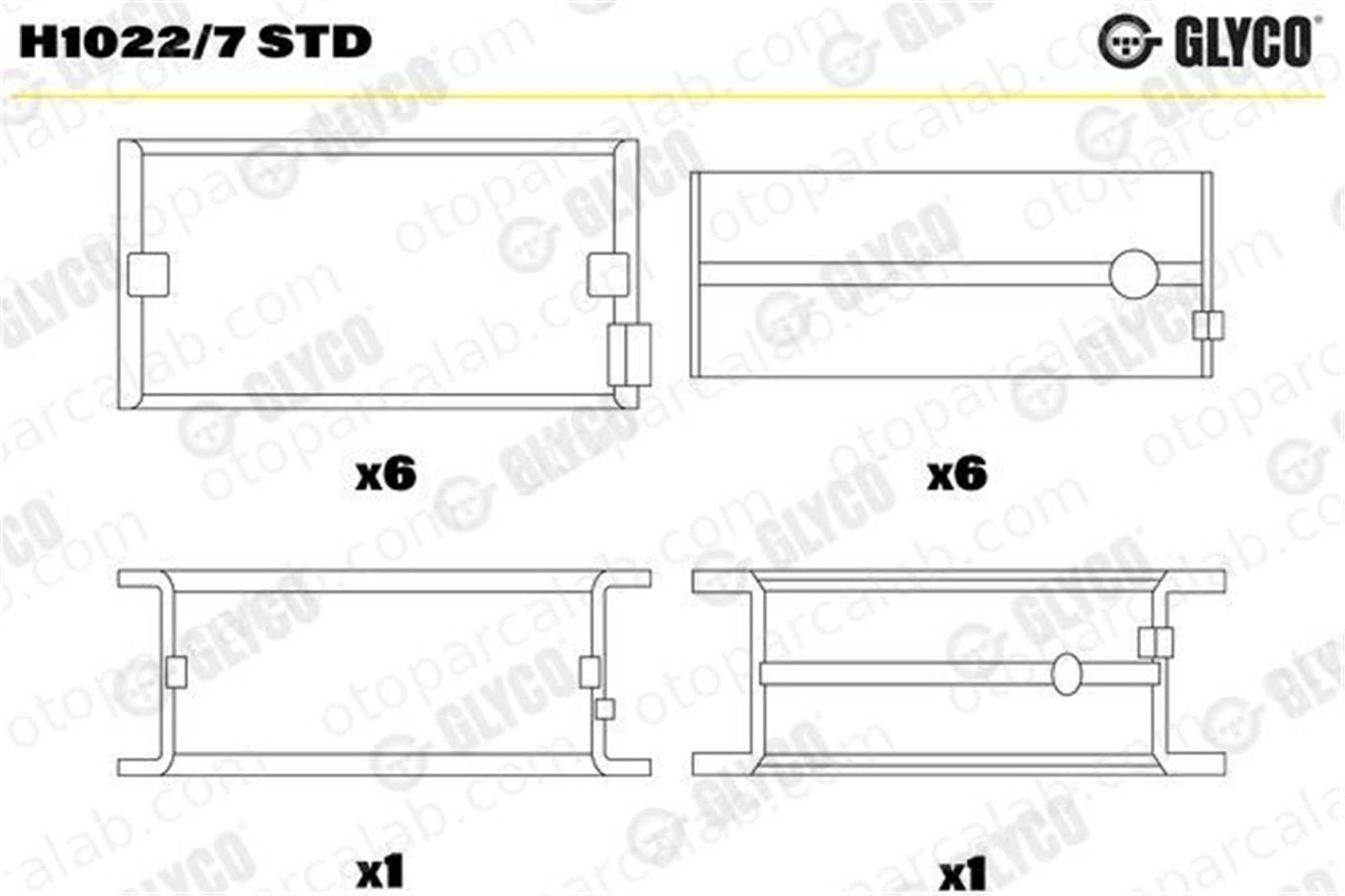 GLYCO H1022/7 STD Ana Yatak (STD) IVECO STRALIS II IRISBUS DOMINO 500360439 500360398