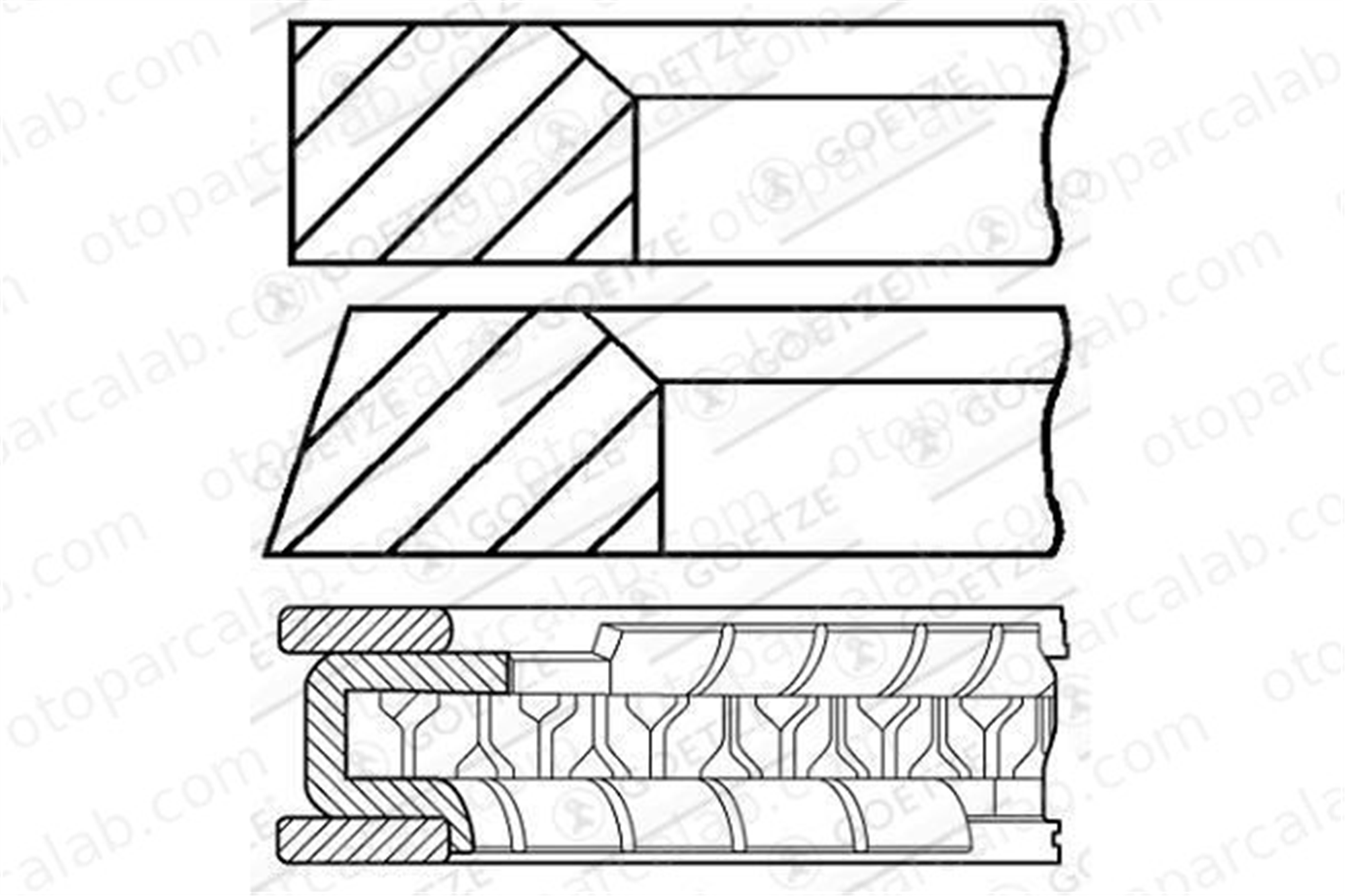GOETZE 08-306800-00 Segman (86.00MM-STD) OTOKAR SULTAN OPEL KADETT E Hatchback 830680000 630034