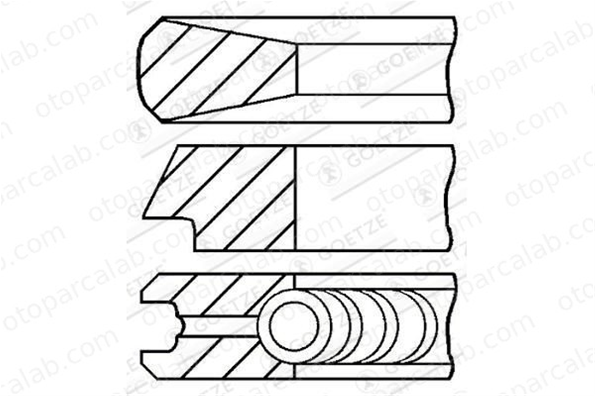 GOETZE 08-424000-00 Segman (84.80MM-0.50) PEUGEOT PARTNER Kasa/büyük limuzin FORD C-MAX 842400000 640S7