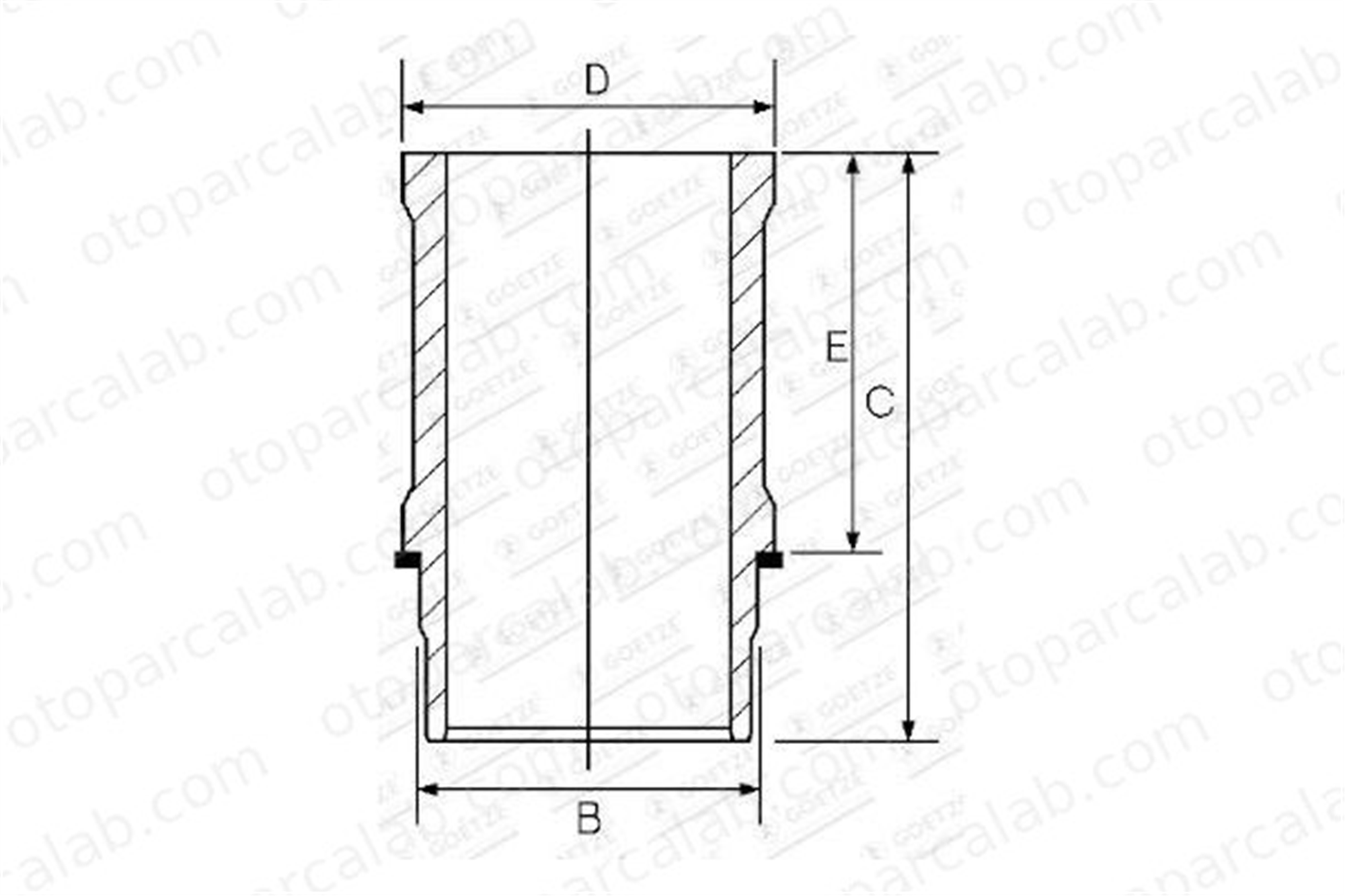 GOETZE 14-630440-00 Gömlek (73.00MM-STD) RENAULT 12 5