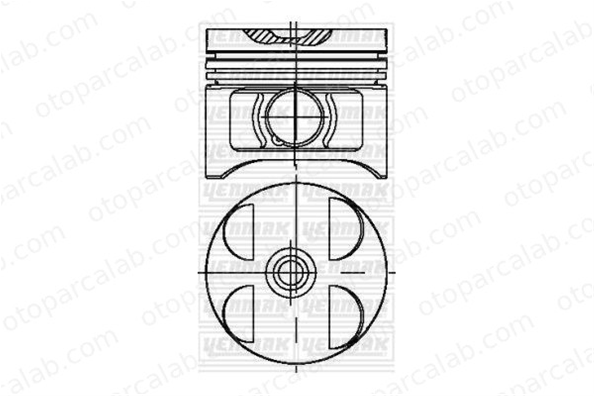 GOETZE 87-70489-STD Piston (89.00MM-STD) MERCEDES-BENZ C-SERISI C-SERISI T-Model A6040300417 6040300117