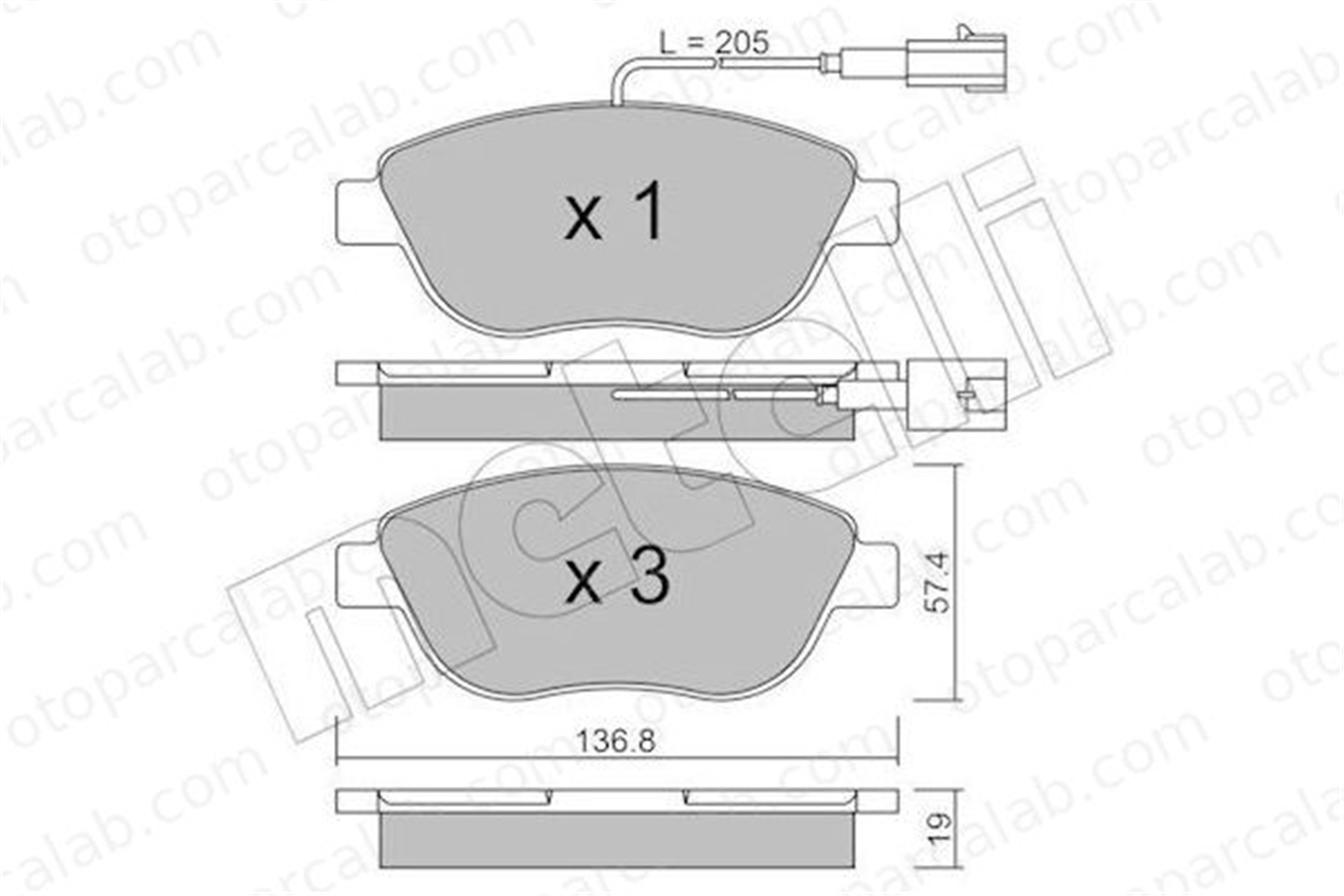GOODYEAR 101004 Fren Disk Balata Ön FIAT DOBLO MPV STILO Multi Wagon 77363958 71754803