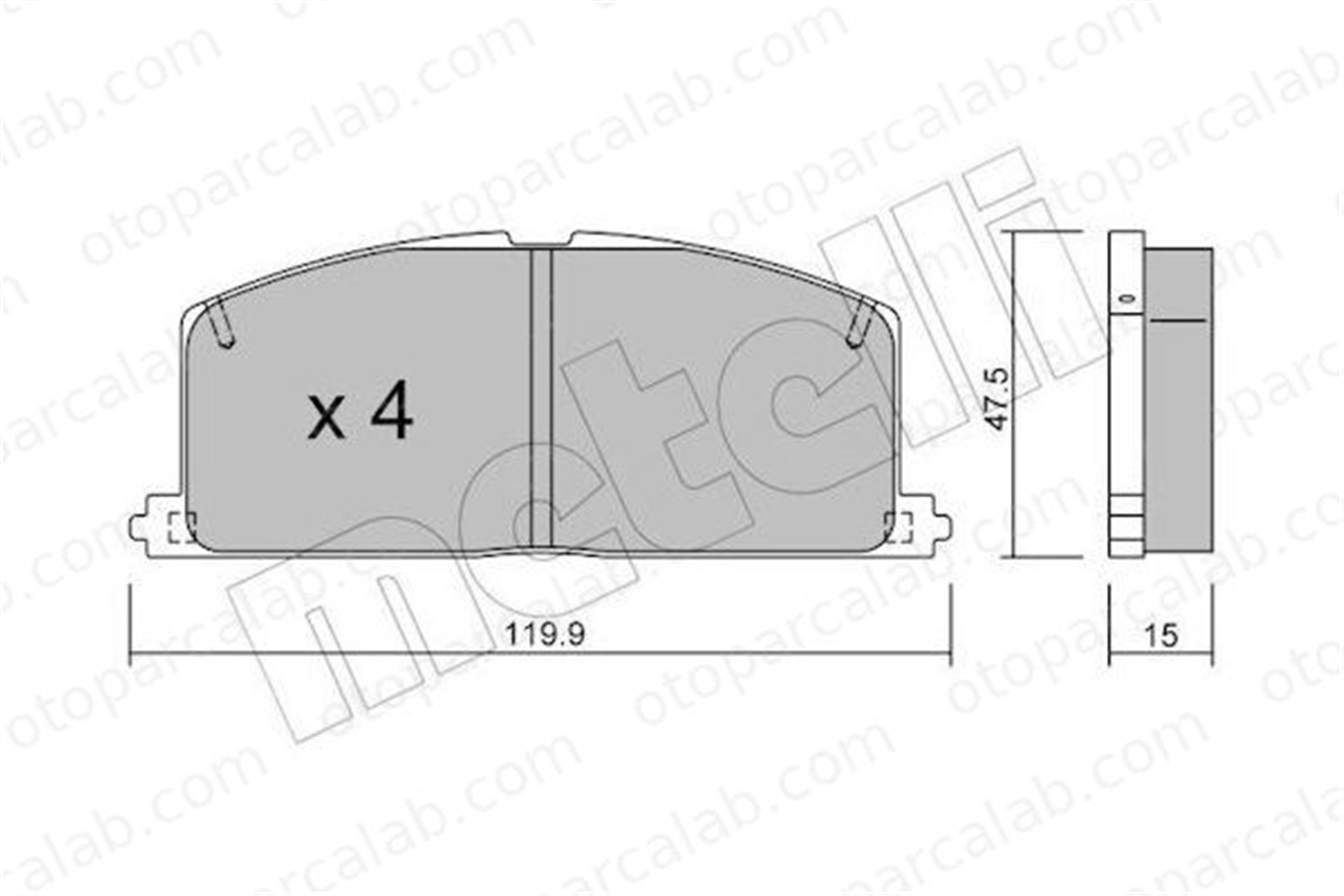 GOODYEAR 101034 Fren Disk Balata Ön TOYOTA COROLLA COROLLA Liftback 446512030 446501010