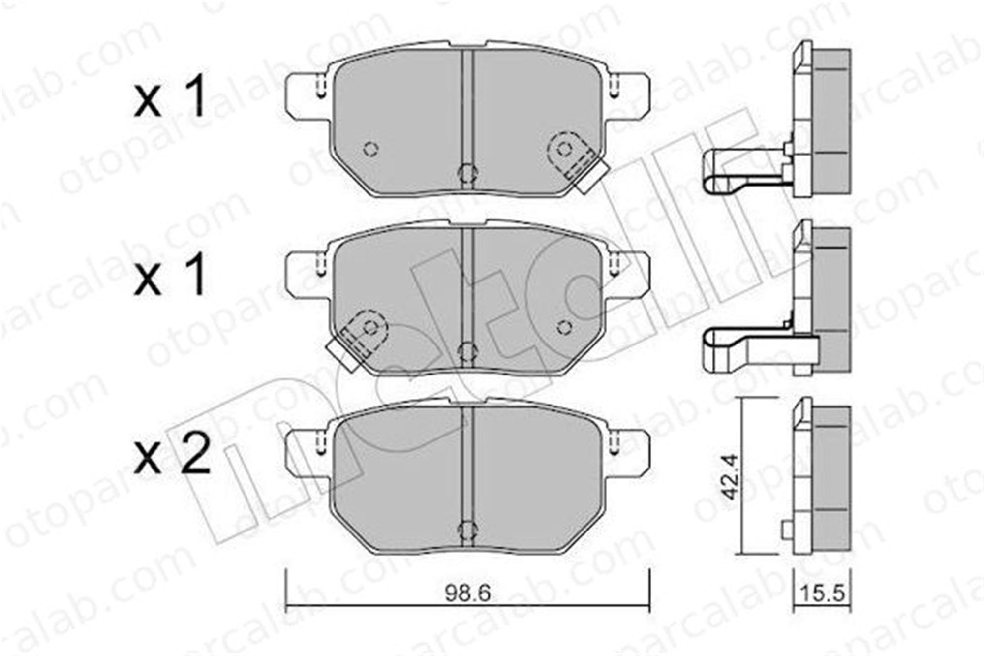 GOODYEAR 101046 Fren Disk Balata Arka TOYOTA YARIS AURIS 446612150 J696GN3501080