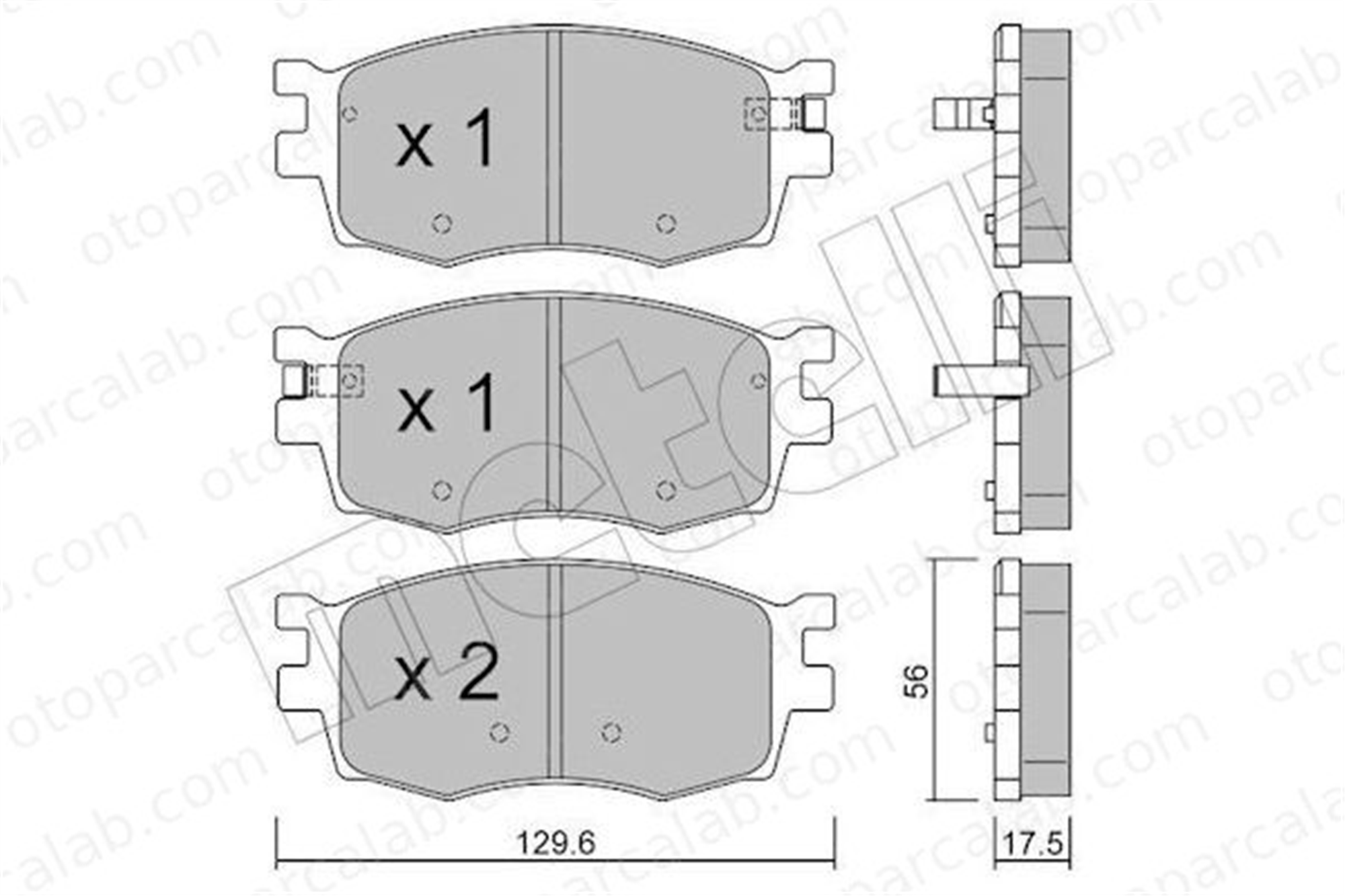 GOODYEAR 101054 Fren Disk Balata Ön HYUNDAI i20 I KIA RIO II 581011GE00 3500316U8510BJ