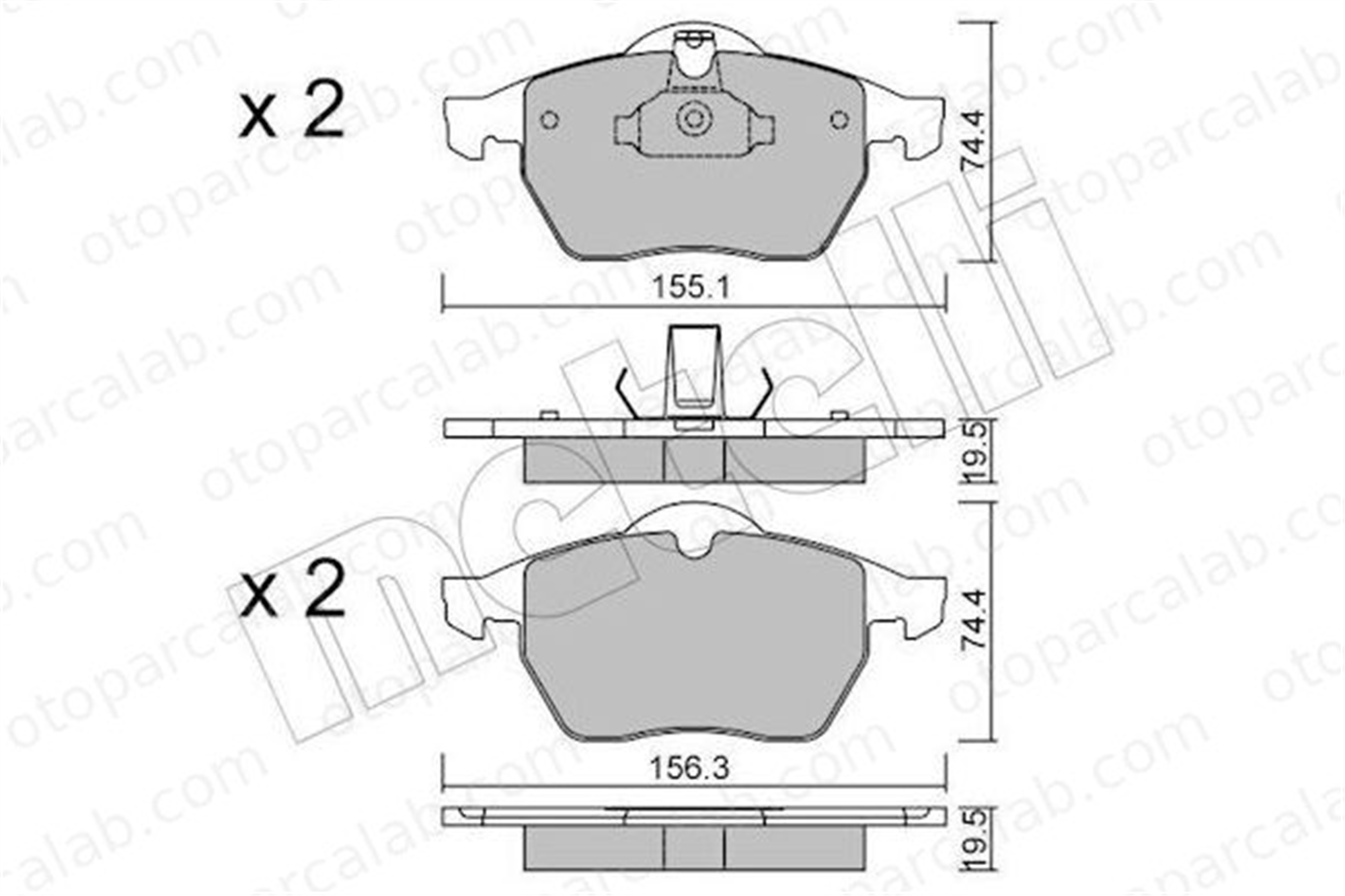 GOODYEAR 101158 Fren Disk Balata Ön OPEL VECTRA B VECTRA B Hatchback 1605036 1605912