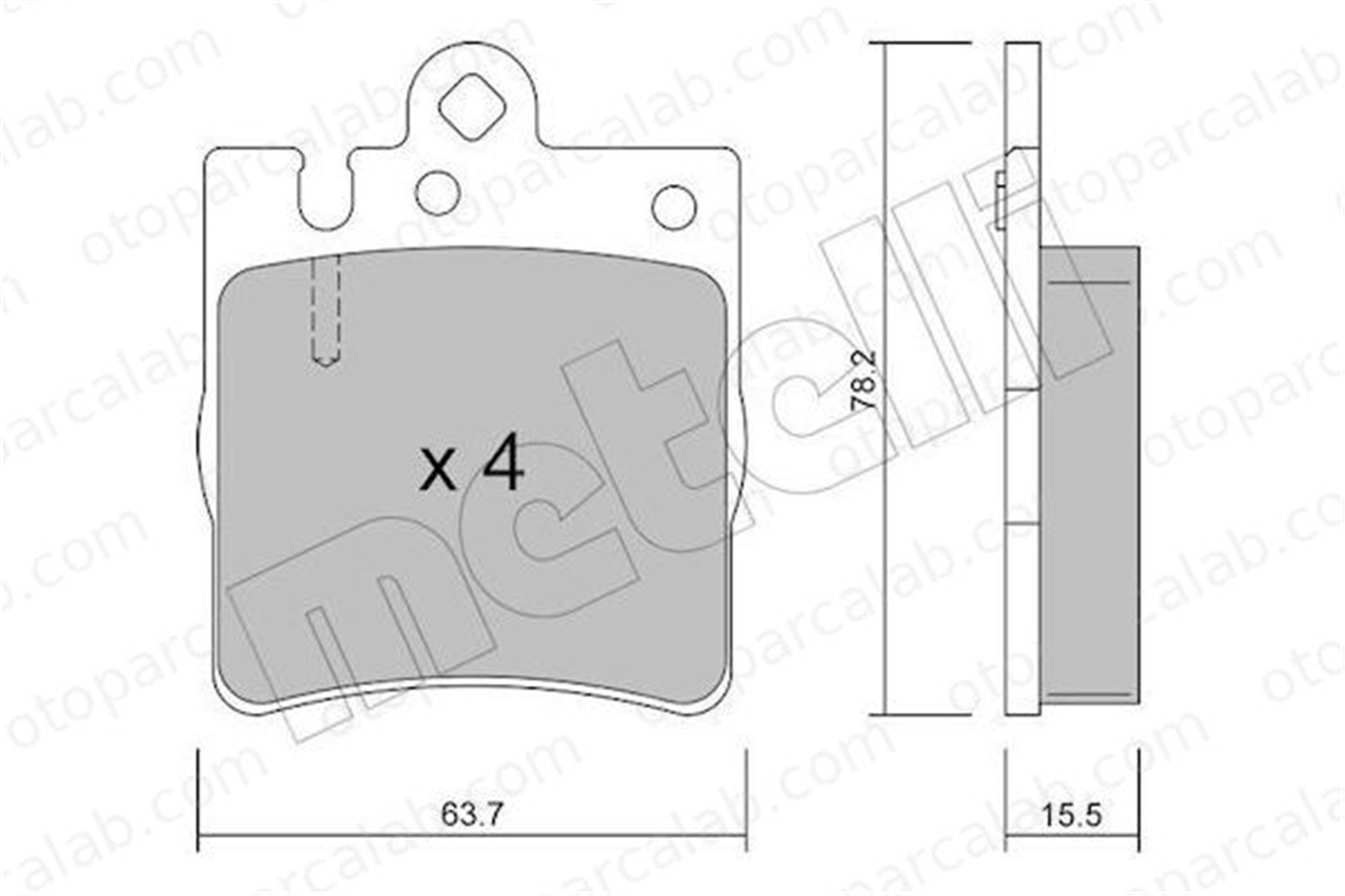 GRAP 93821 Fren Disk Balata Arka MERCEDES-BENZ C-SERISI T-Model C-SERISI A0054201920 24205220