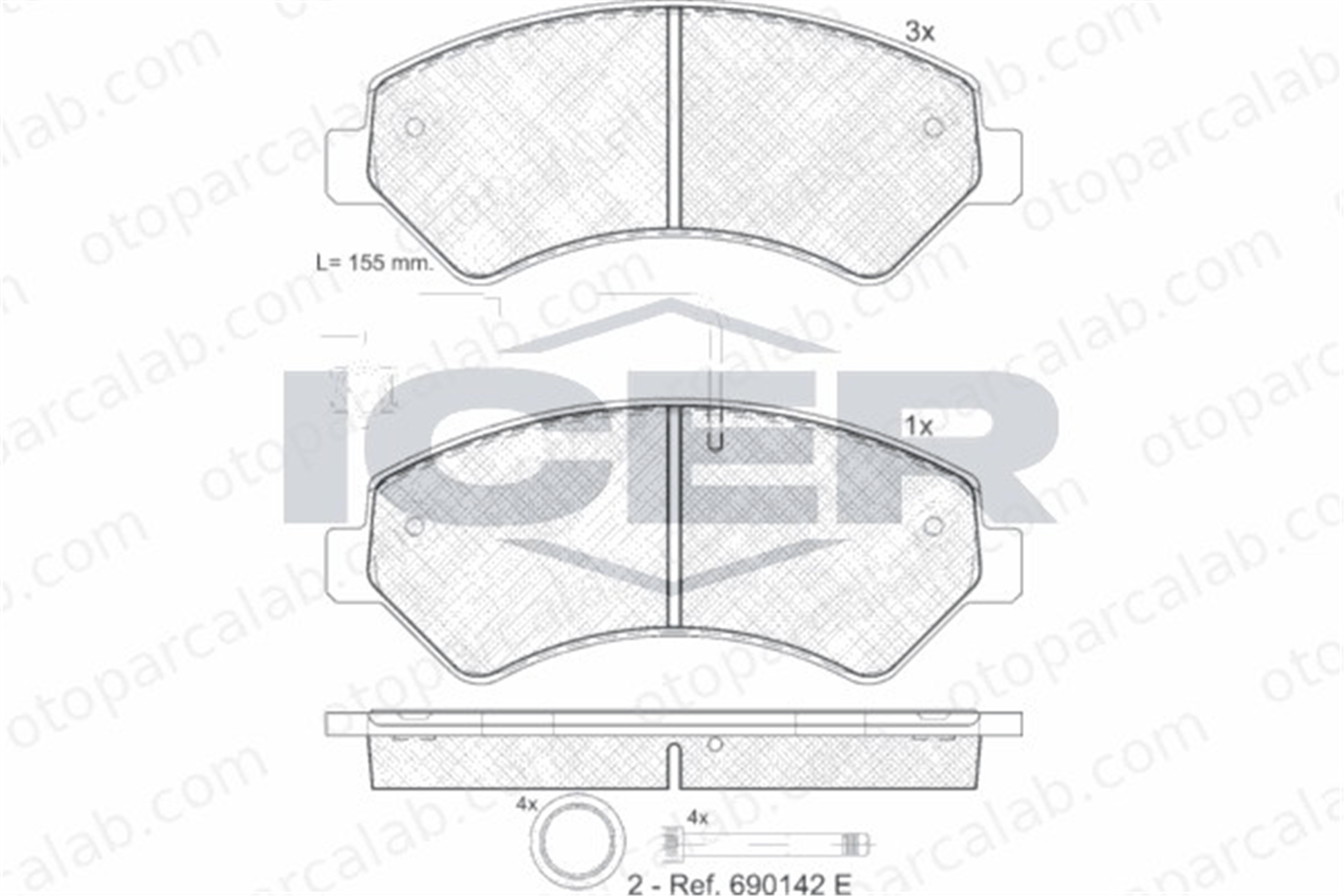 GRAP 93922/3 Fren Disk Balata Ön FIAT DUCATO Panelvan/Van CITROËN JUMPER Panelvan/Van 1607878780 1617284580