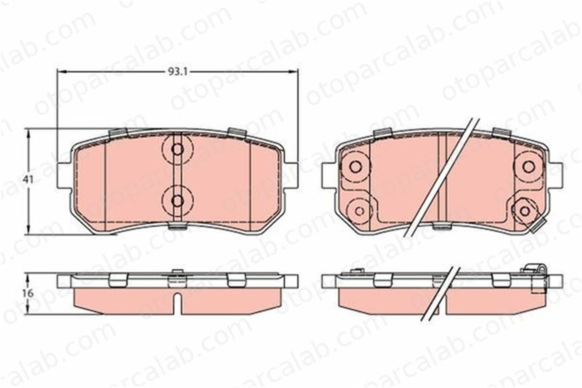 GRAP 93980 Fren Disk Balata Arka HYUNDAI ix35 KIA CEE'D SW 583020QA00 583020ZA00