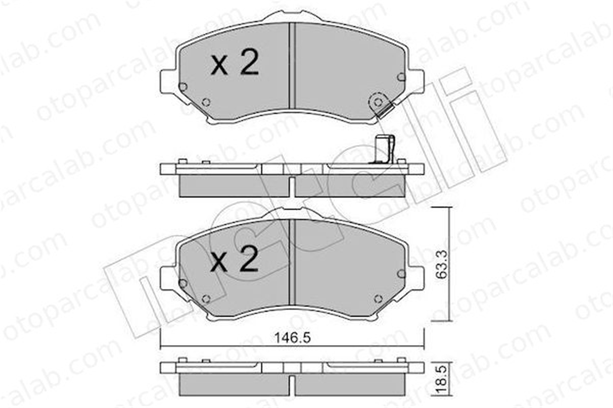 GRAP 94005 Fren Disk Balata Ön DODGE JOURNEY FIAT FREEMONT 68029263AA 68044866AC