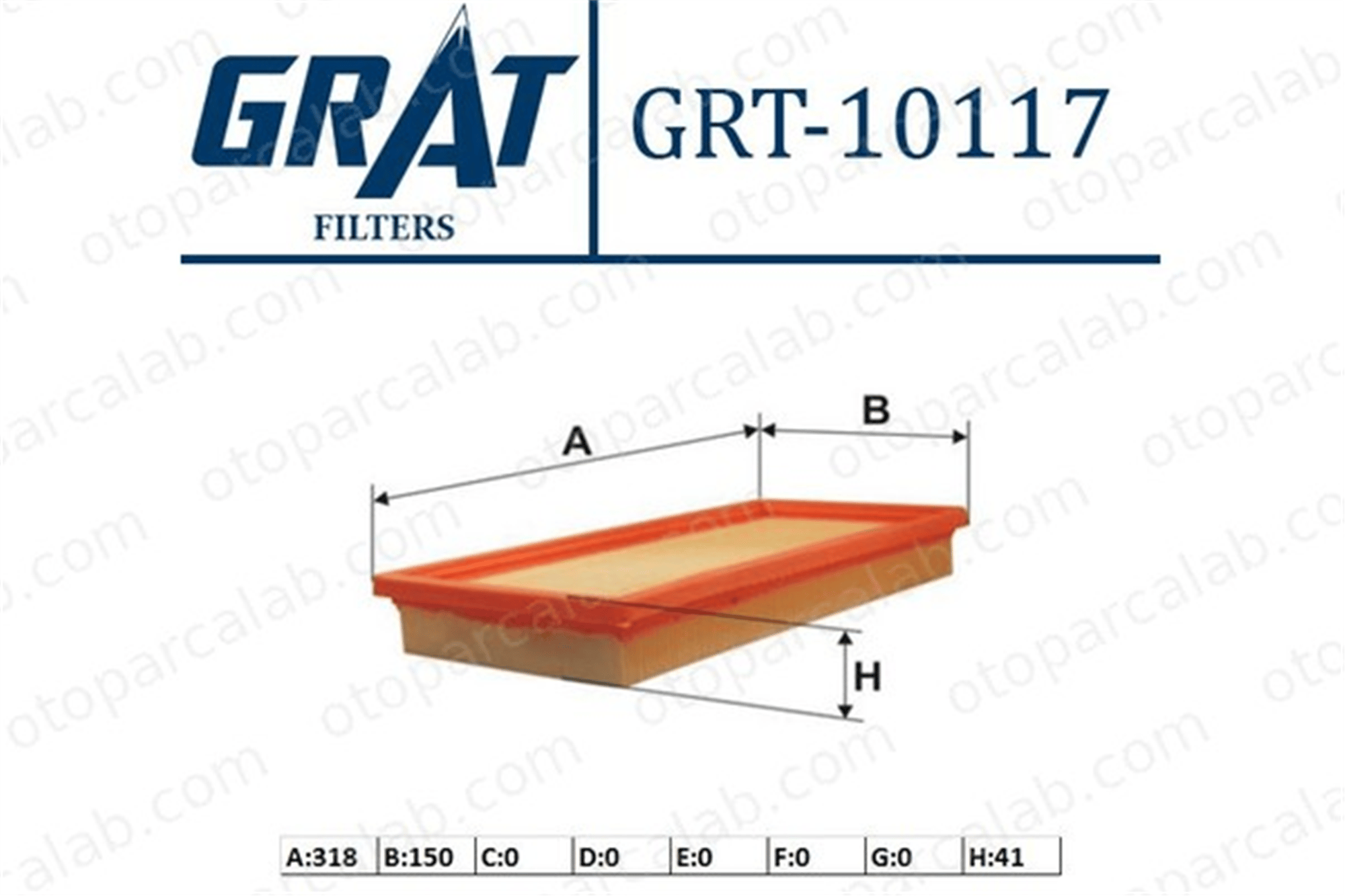 GRAT 10117 Hava Filtresi FIAT IDEA STILO 46783544 51775340