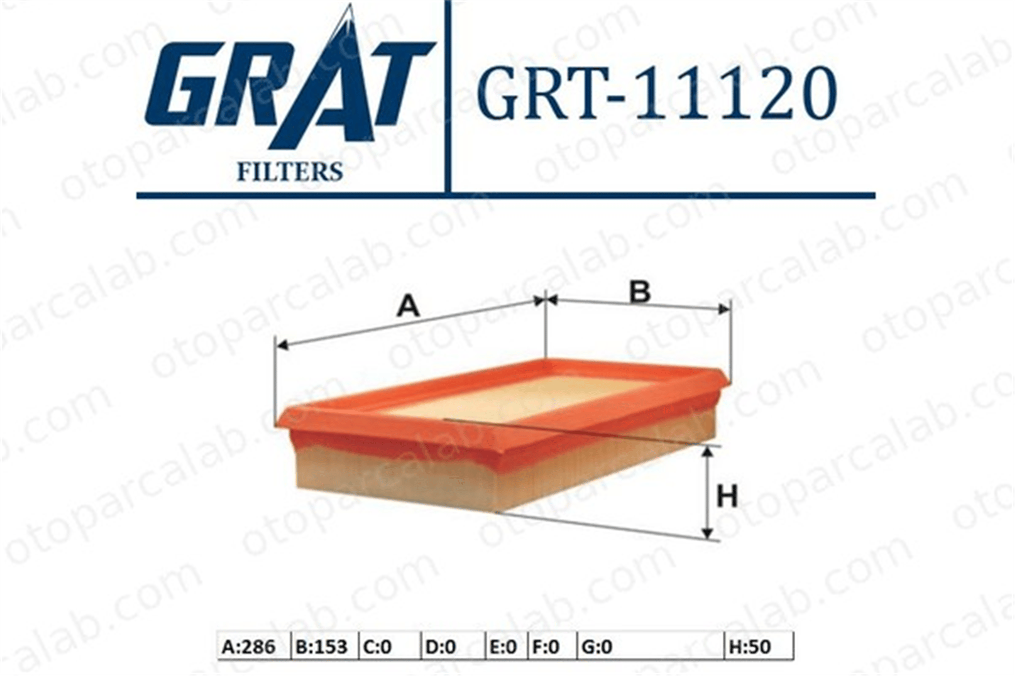 GRAT 11120 Hava Filtresi SUZUKI SAMURAI SUV RENAULT KANGOO 7701047417 8200459849