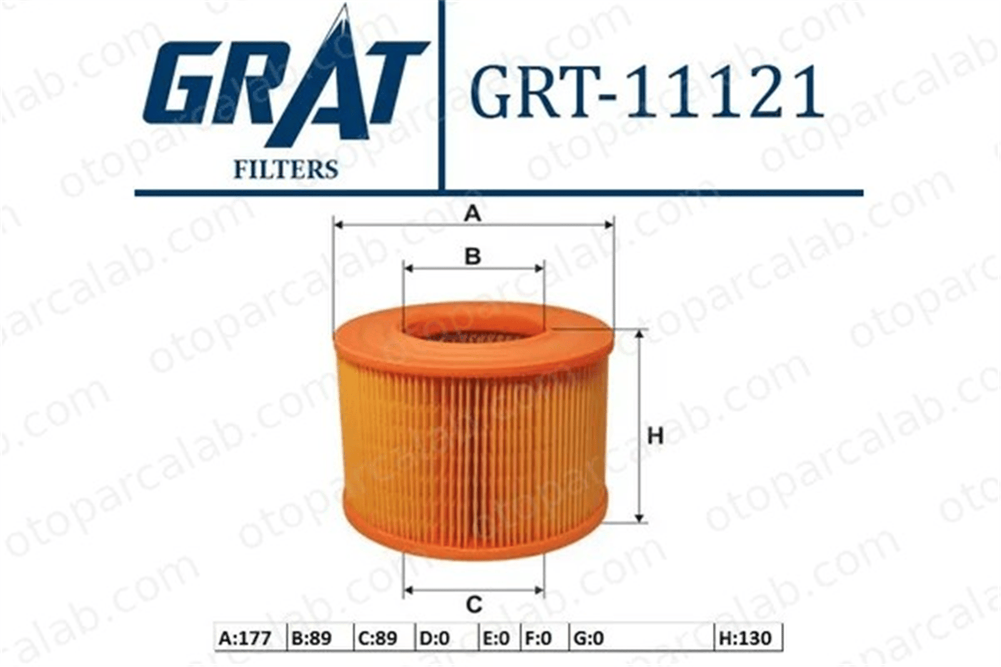 GRAT 11121 Hava Filtresi RENAULT 19 II Chamade 19 II 7701033713 1444K4