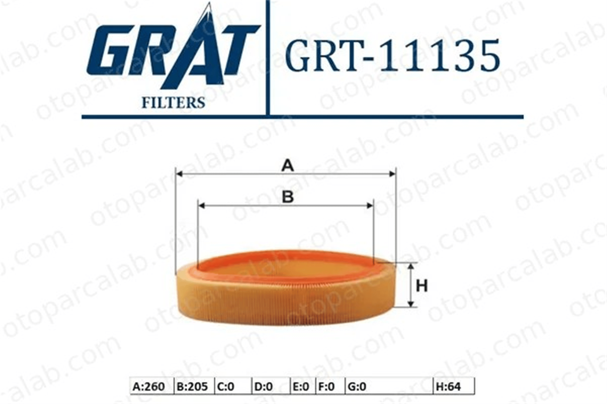 GRAT 11135 Hava Filtresi RENAULT CLIO I CLIO I Kasa/eğik arka 7701034872 7701035974
