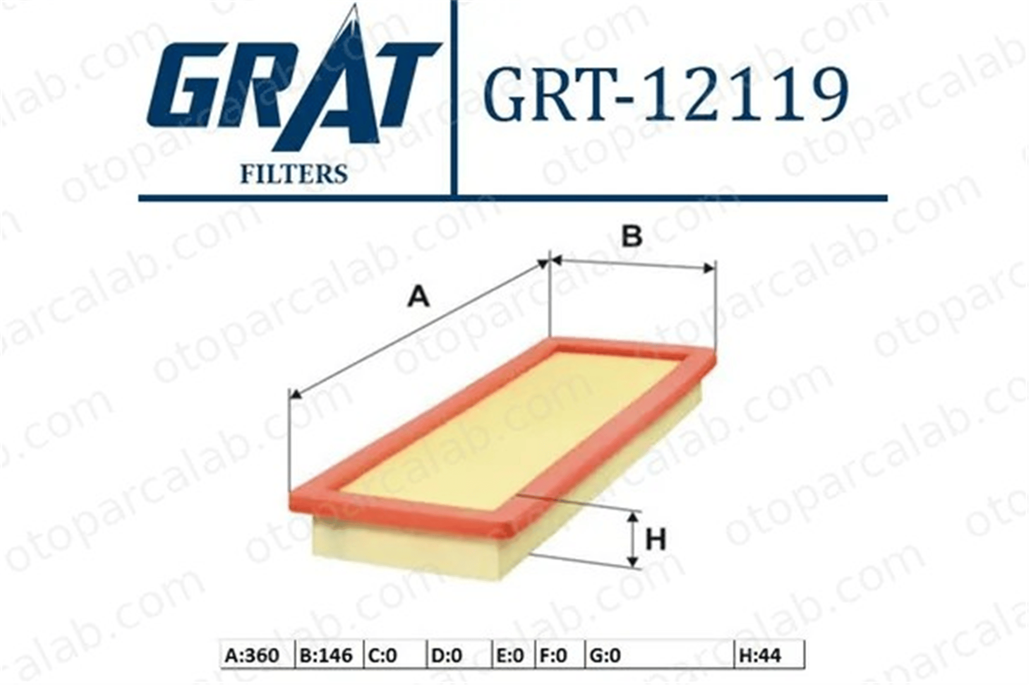 GRAT 12119 Hava Filtresi PEUGEOT 308 II MINI MINI COUNTRYMAN 1444TT 13717568728