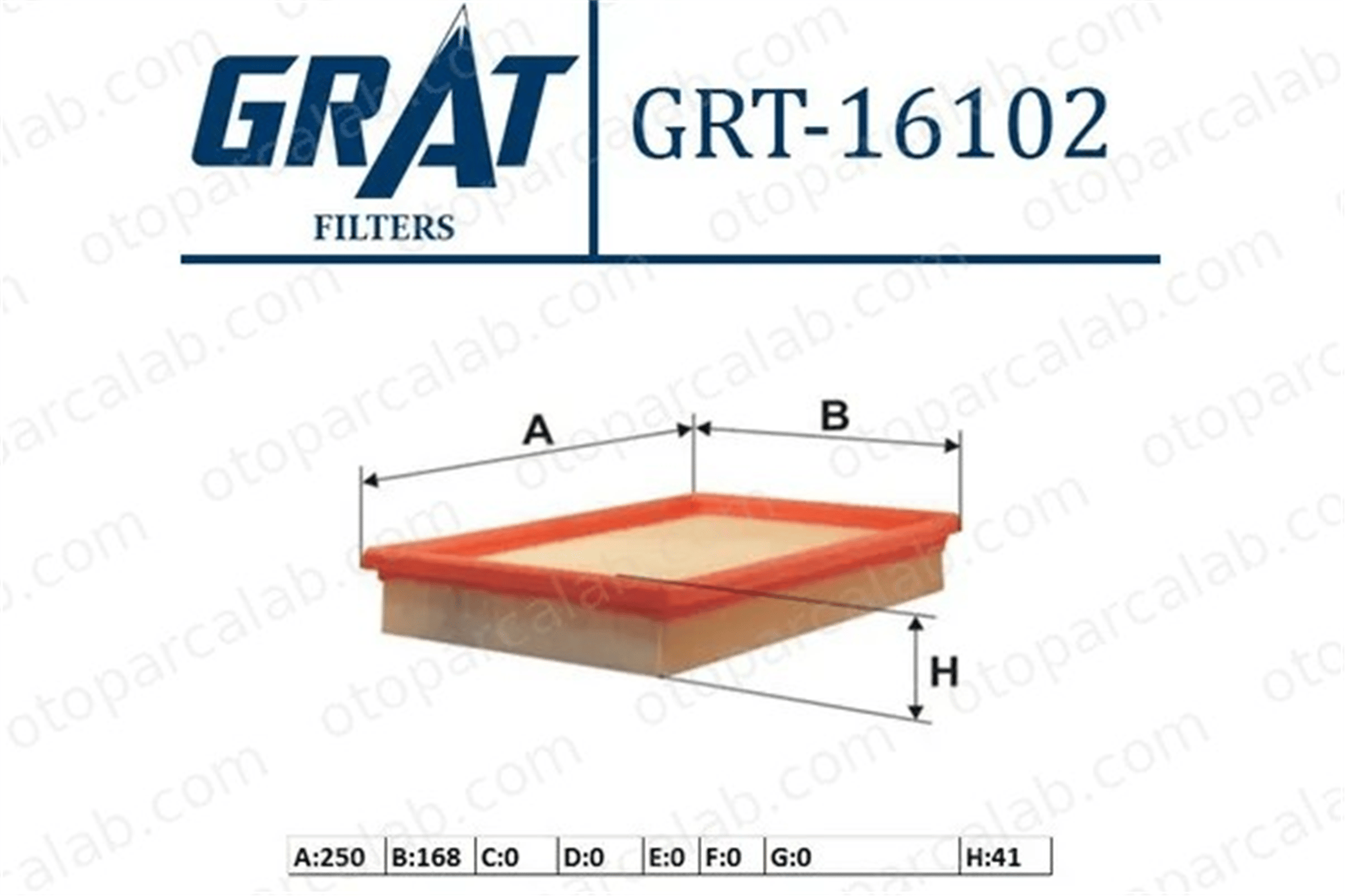 GRAT 16102 Hava Filtresi HYUNDAI ACCENT II MAZDA E Platform şasi 2811322600