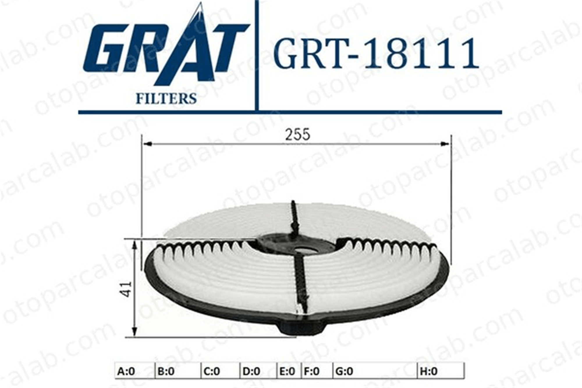 GRAT 18111 Hava Filtresi TOYOTA CARINA V Sedan CARINA V 1780115060 178011506083
