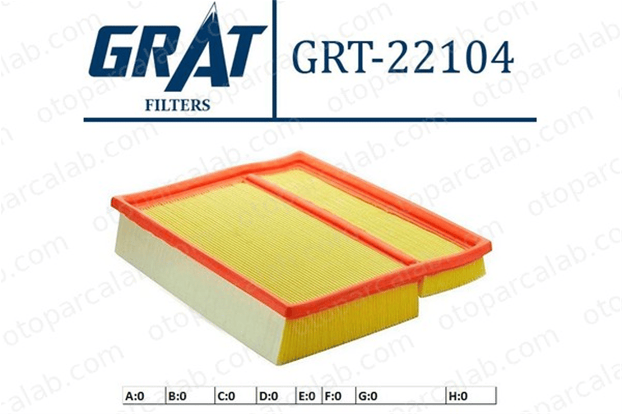 GRAT 22104 Hava Filtresi MERCEDES-BENZ C-SERISI C-SERISI T-Model A6040941304 6040940004