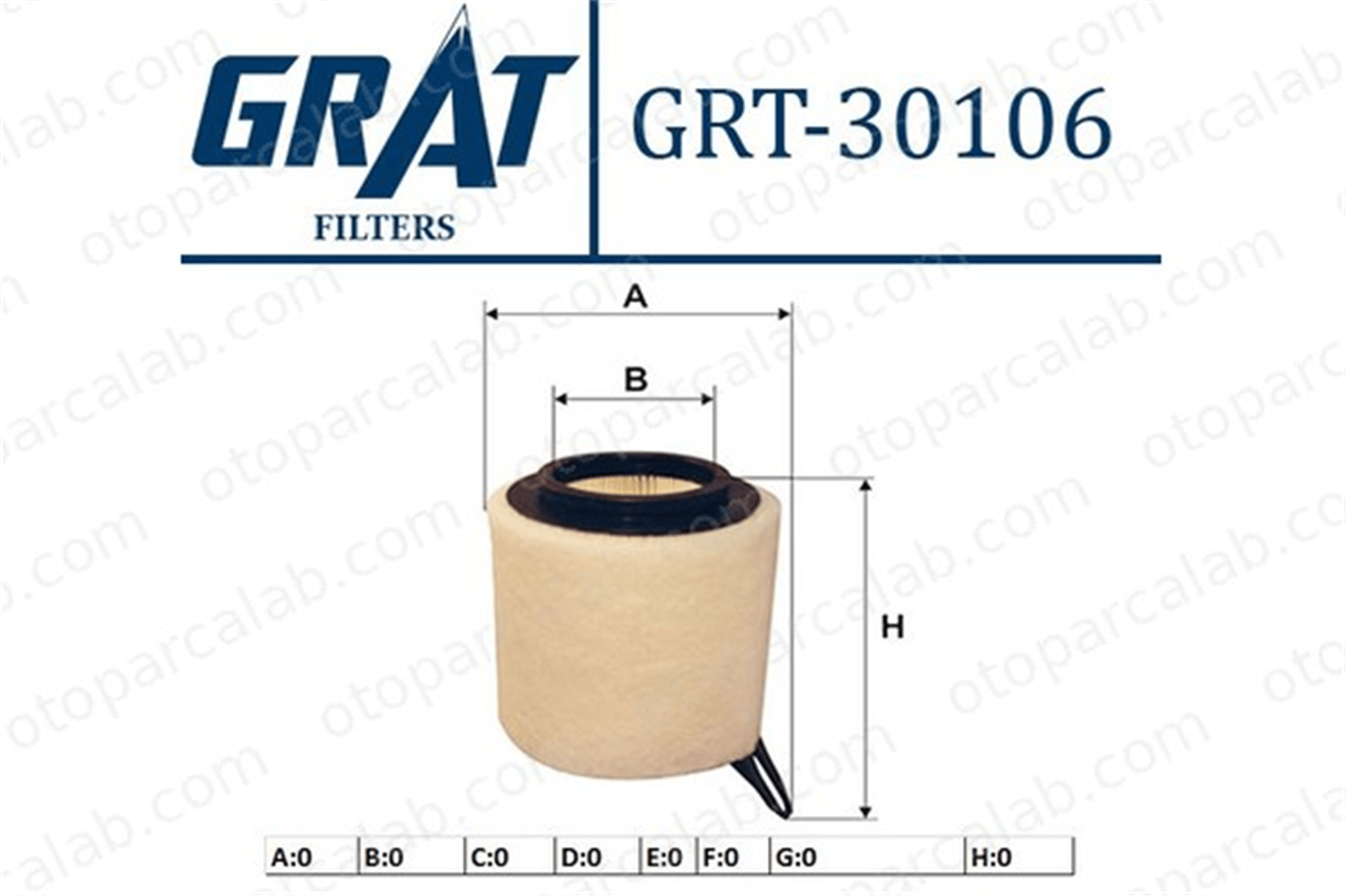 GRAT 30106 Hava Filtresi BMW 1 3 13717532754