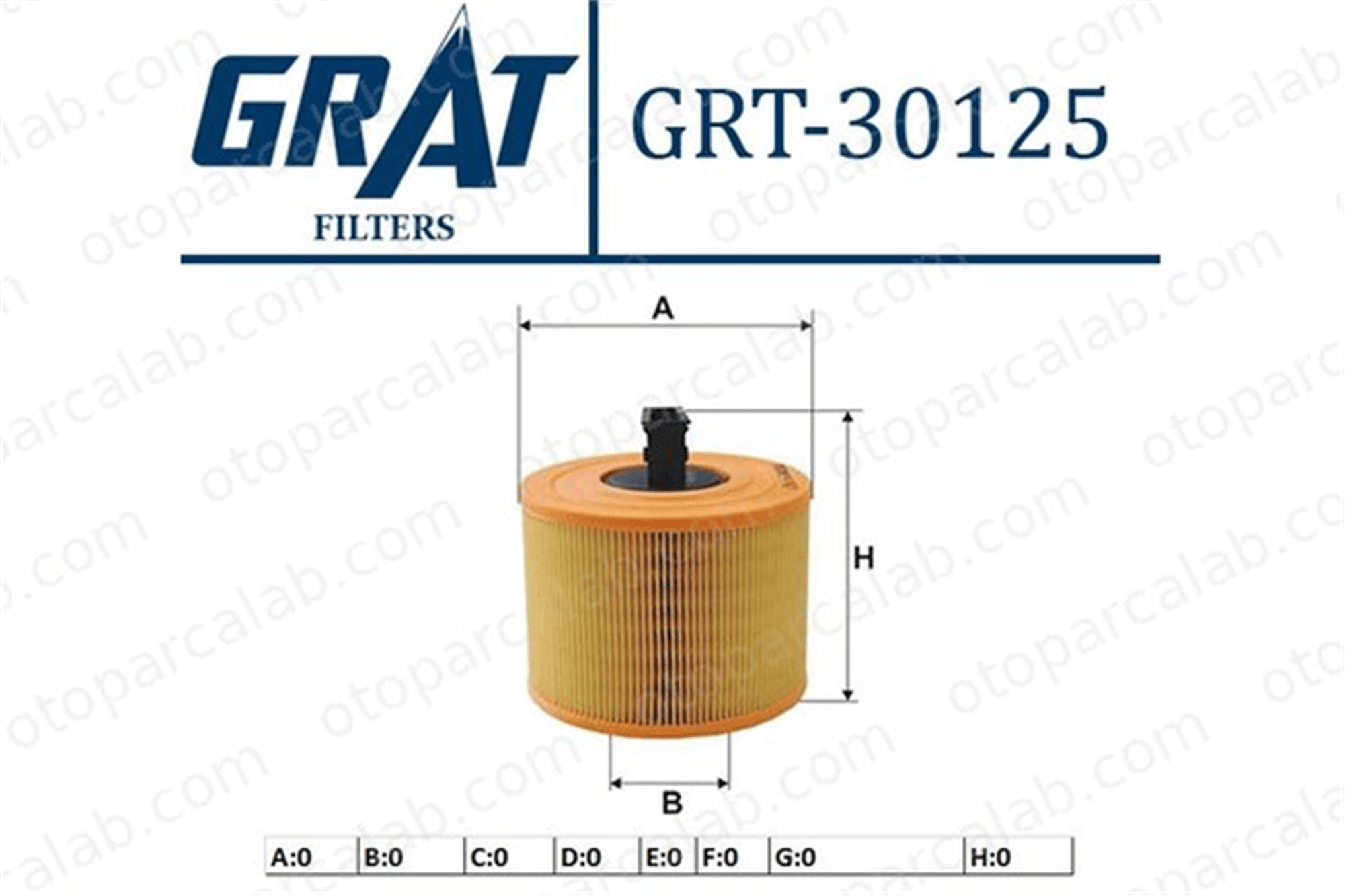 GRAT 30125 Hava Filtresi BMW 3 Touring 3 13717536006