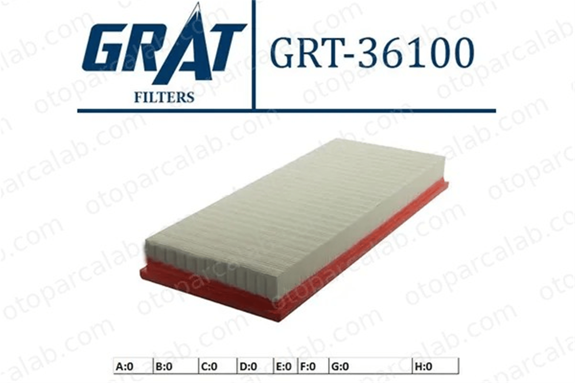 GRAT 36100 Hava Filtresi JAGUAR X-TYPE I X-TYPE I Station wagon 1X439601AA 1X439601AB