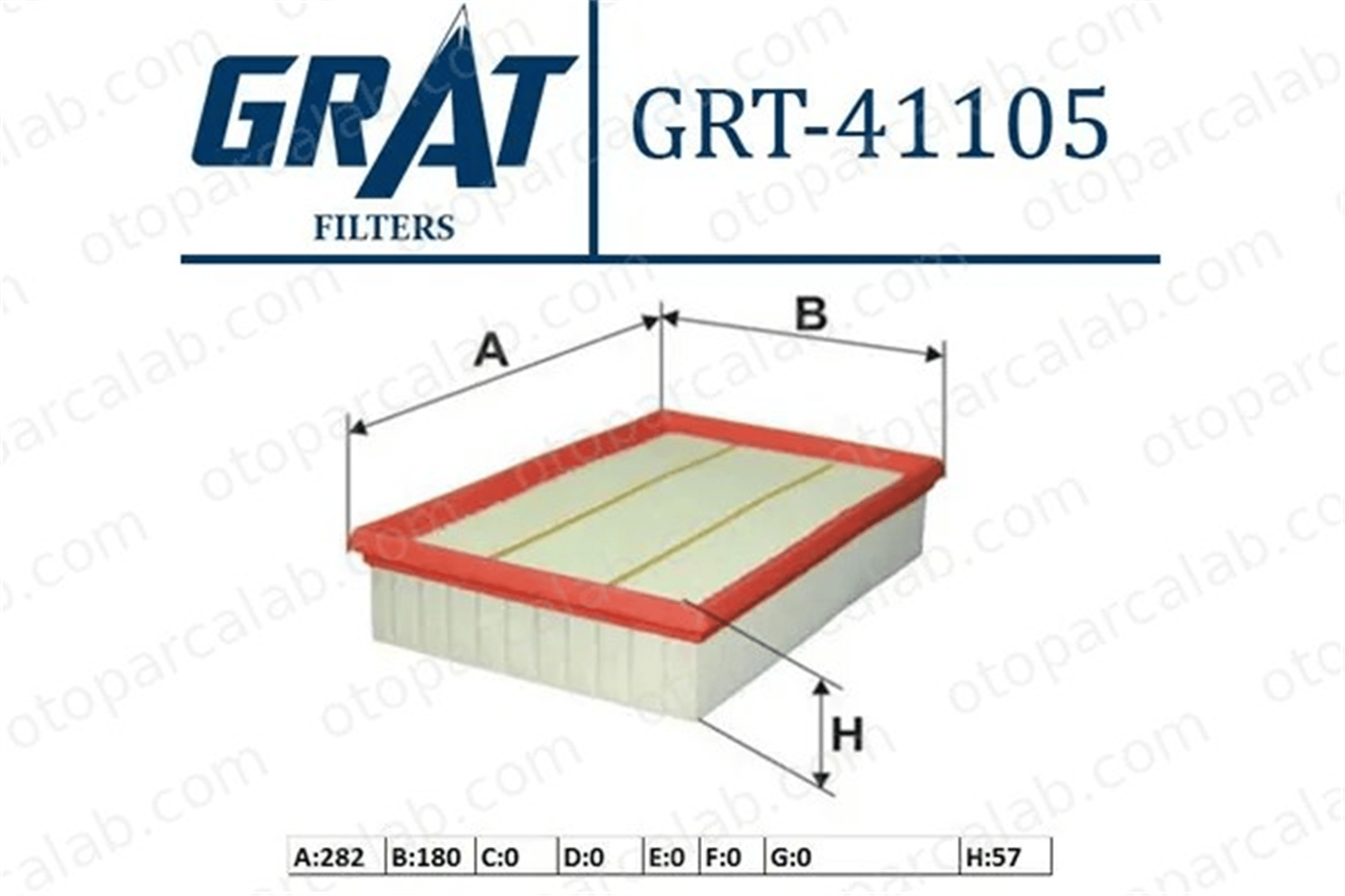 GRAT 41105 Hava Filtresi FORD TRANSIT Panelvan/Van TRANSIT Platform şasi 16546EB300 1432209