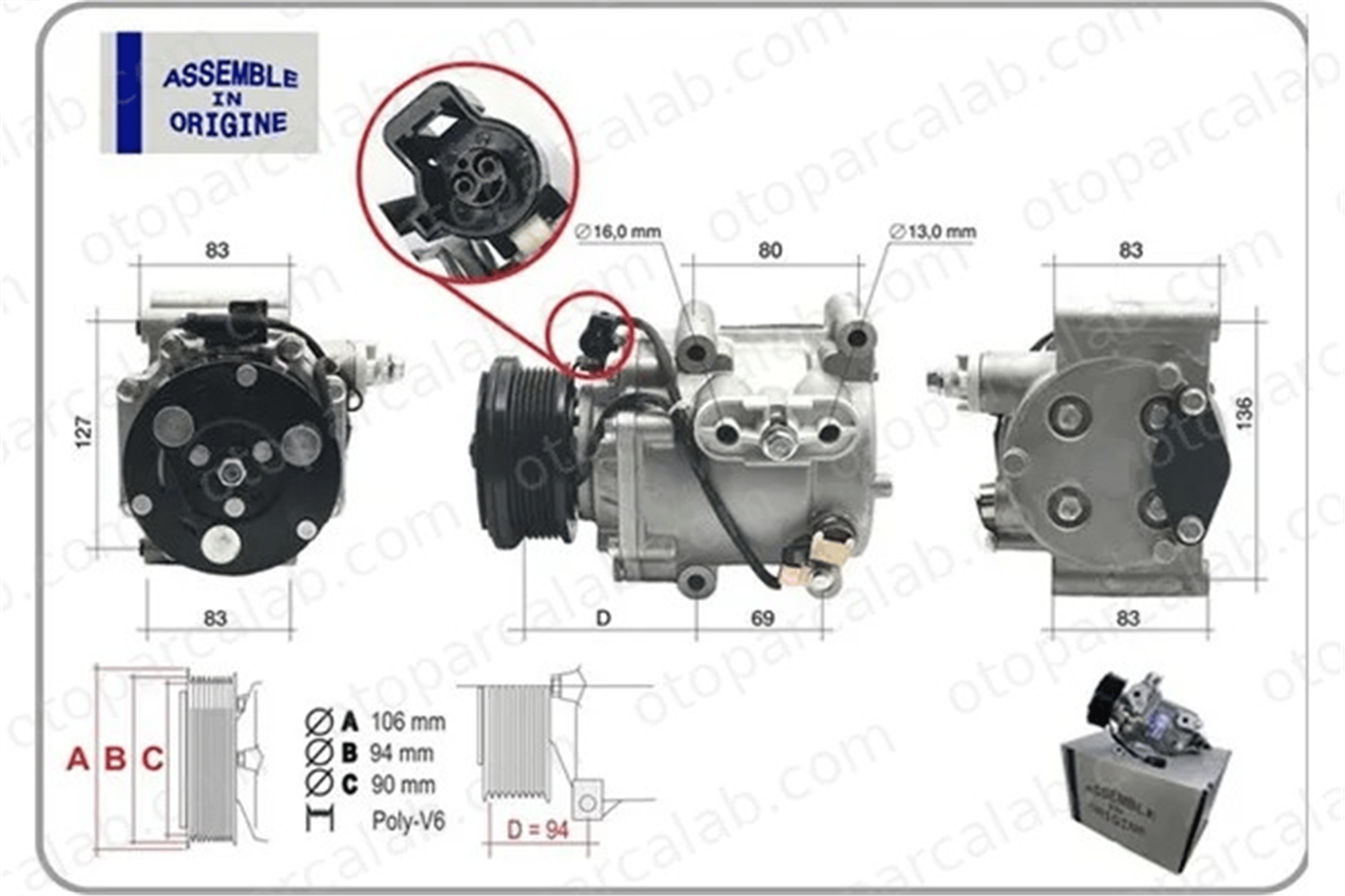 GUA 41309 Klima Kompresörü FORD FOCUS I Turnier FOCUS I YS4H19D629AB 1064354