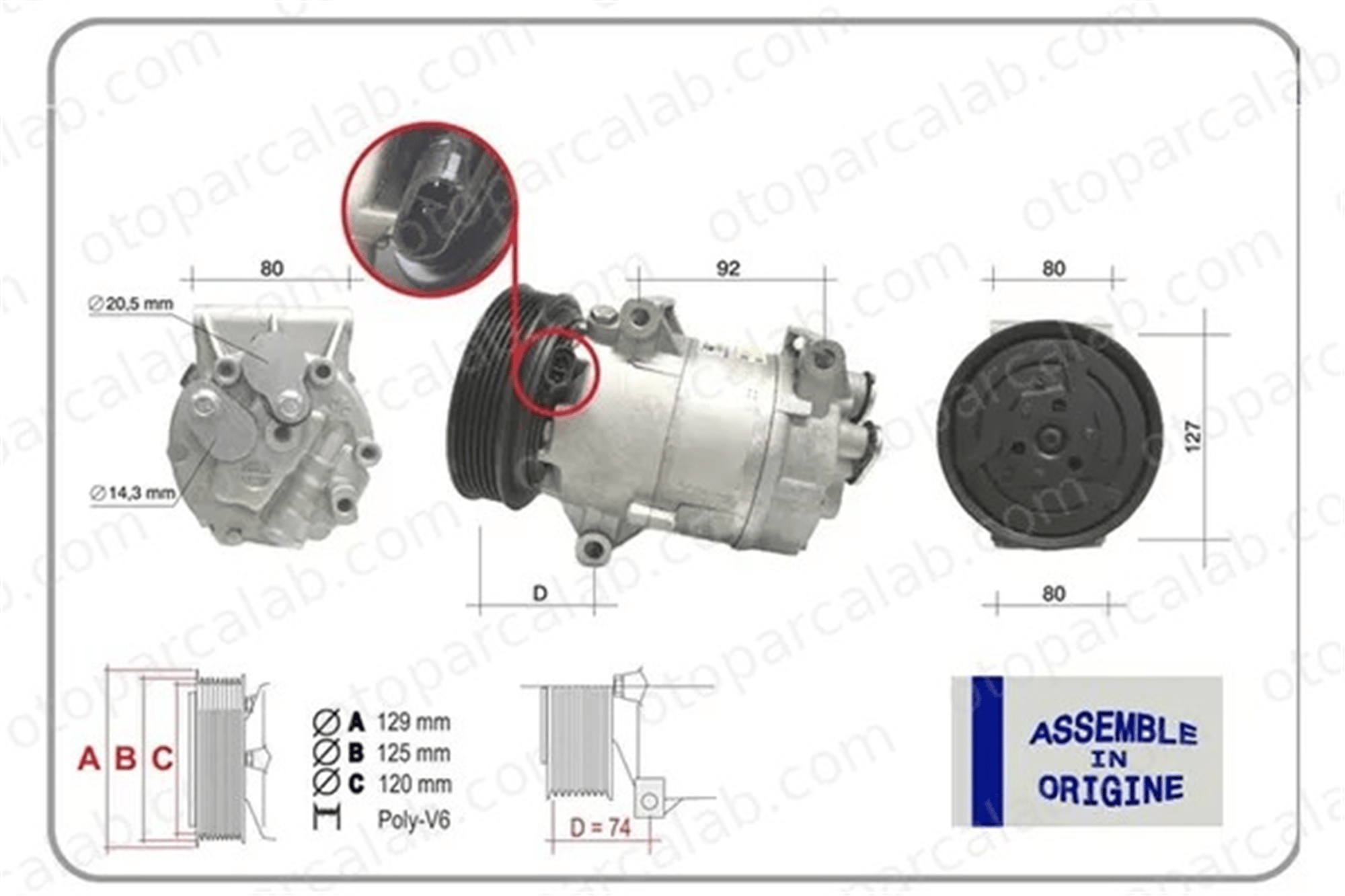 GUA 51335 Klima Kompresörü RENAULT MEGANE II MEGANE II Station wagon 8200316164 7711135105
