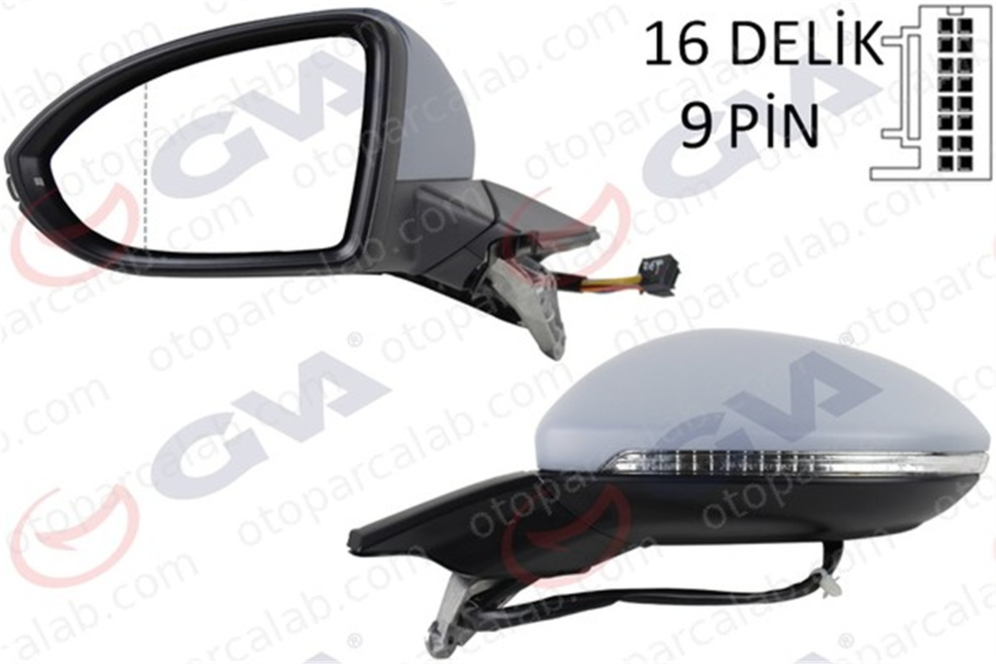 GVA 1075264 Dikiz Aynası Dış Sol VW GOLF VII GOLF VII Variant 5G1857507AK9B9 5G0857537CGRU